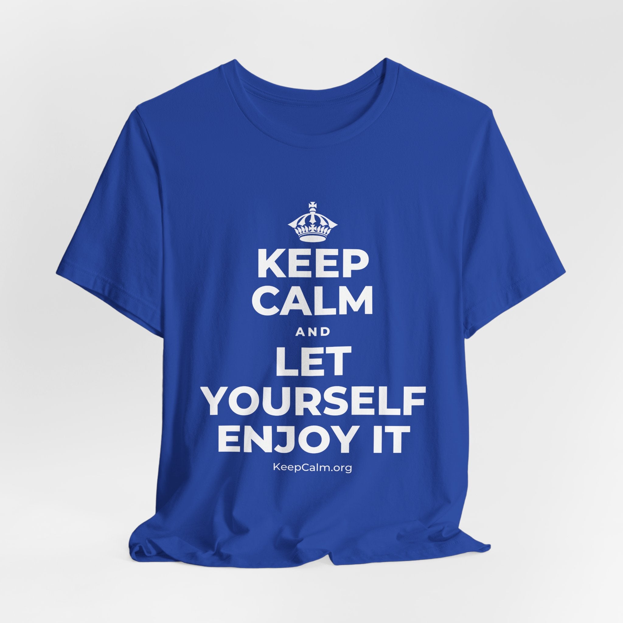 KEEP CALM AND LET YOURSELF ENJOY IT T-Shirt (Soft Cream–Heather Mauve)