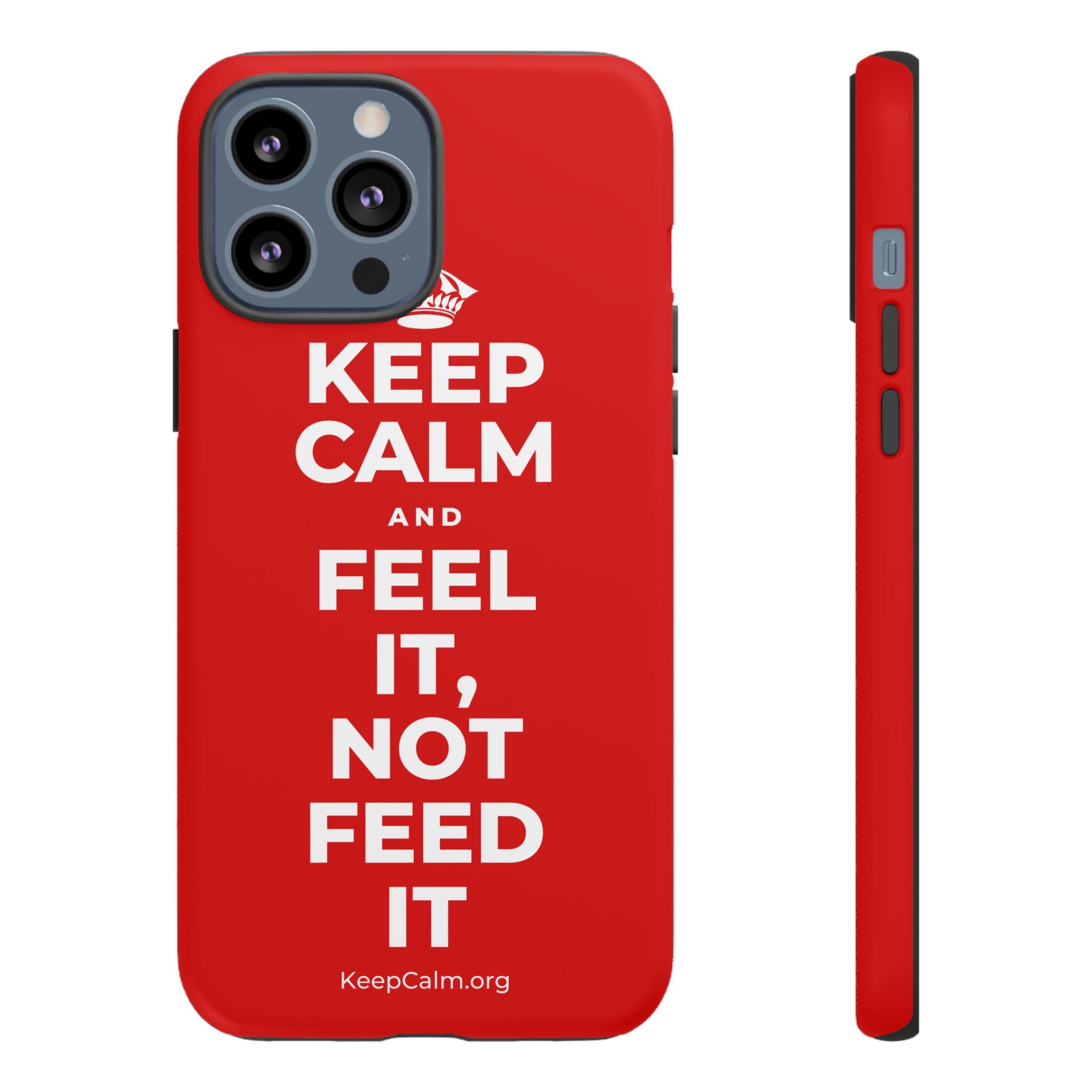 KEEP CALM AND FEEL IT, NOT FEED IT Phone Case