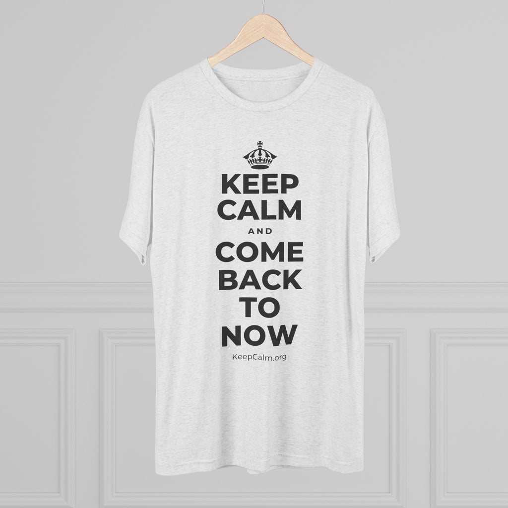 KEEP CALM AND COME BACK TO NOW Tri-Blend Tee