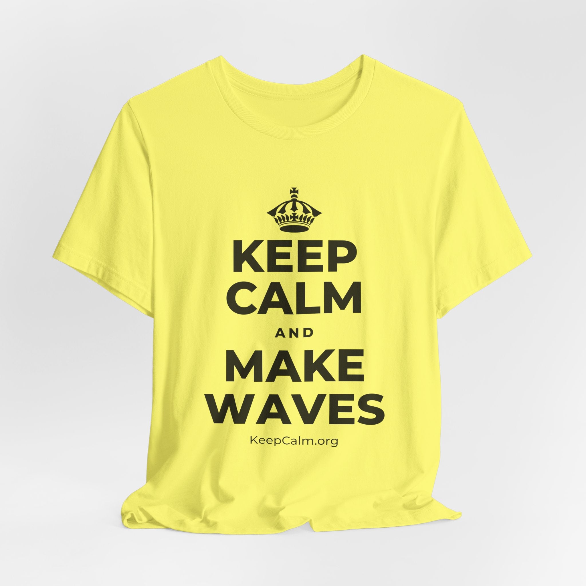 KEEP CALM AND MAKE WAVES T-Shirt (Soft Cream–Heather Mauve)