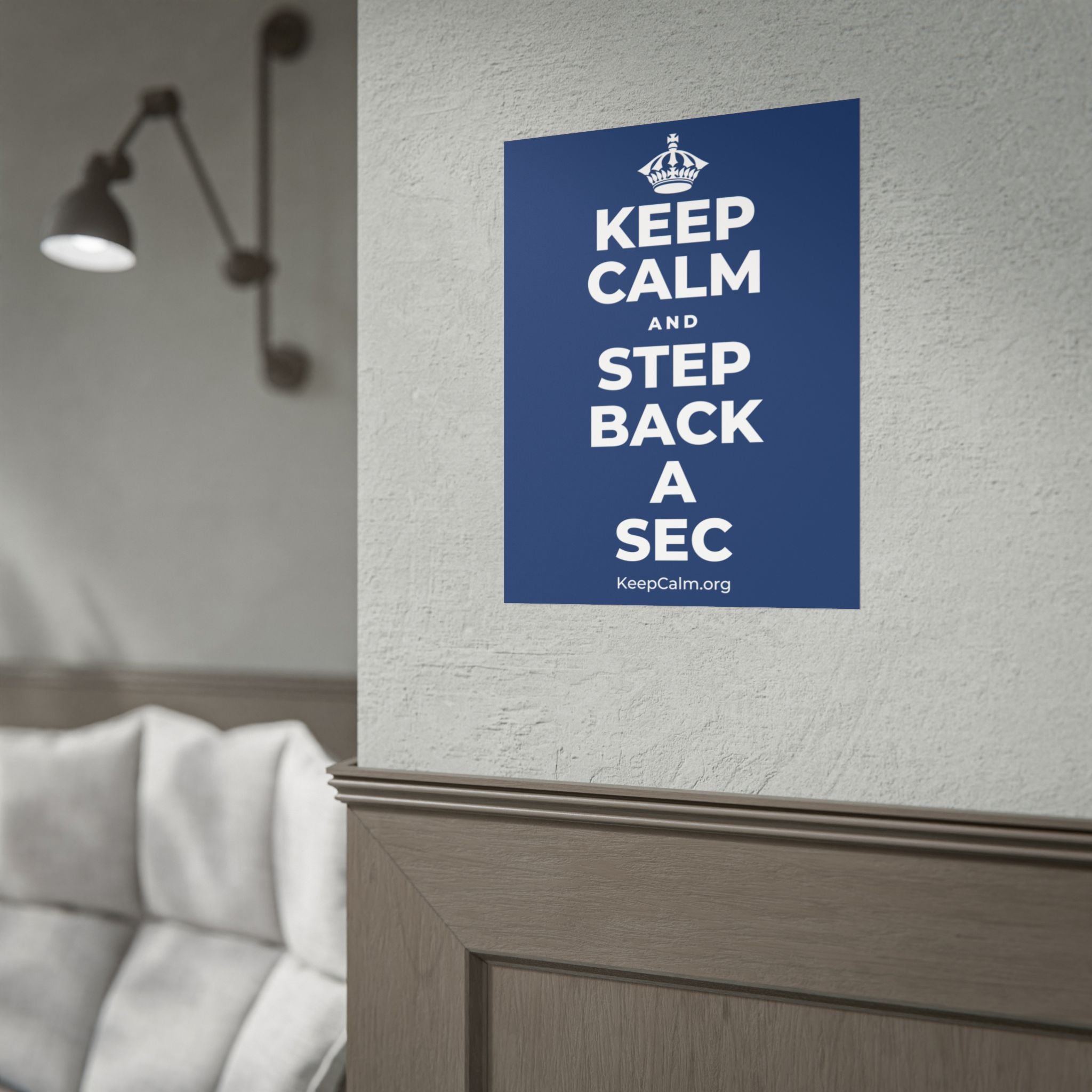 KEEP CALM AND STEP BACK A SEC Poster