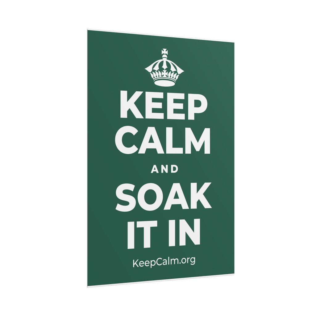 KEEP CALM AND SOAK IT IN Poster