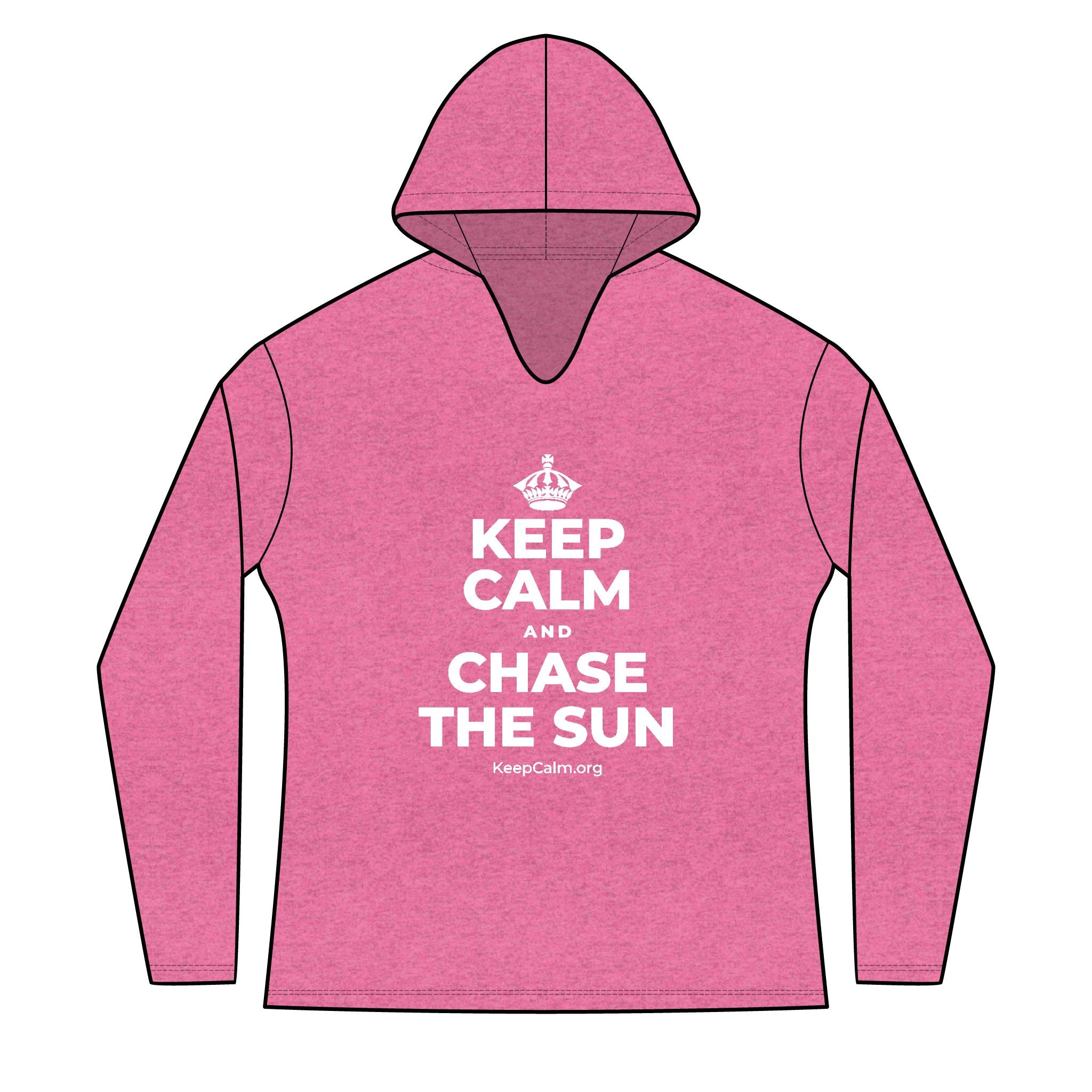 KEEP CALM AND CHASE THE SUN Women's Long Sleeve Hoodie