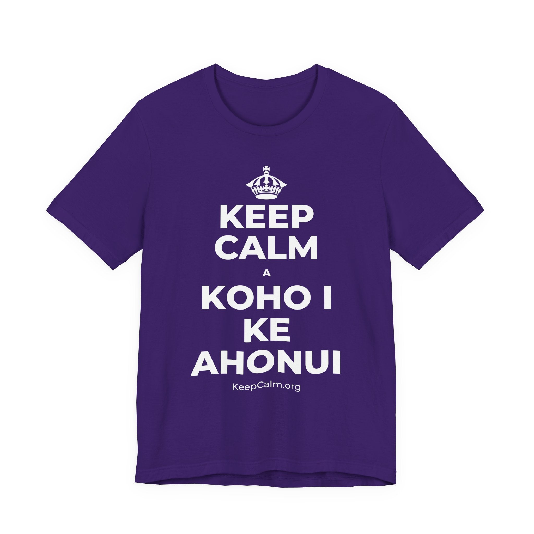 KEEP CALM A KOHO I KE AHONUI T-Shirt (Soft Cream–Heather Mauve)