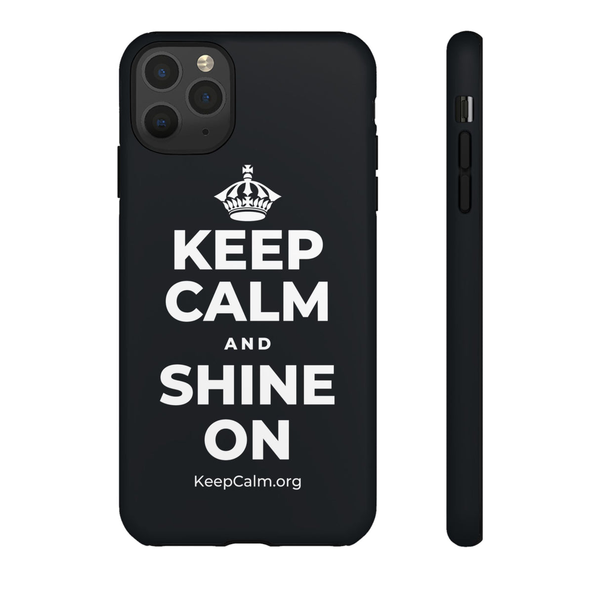 KEEP CALM AND SHINE ON Phone Case (Dark)