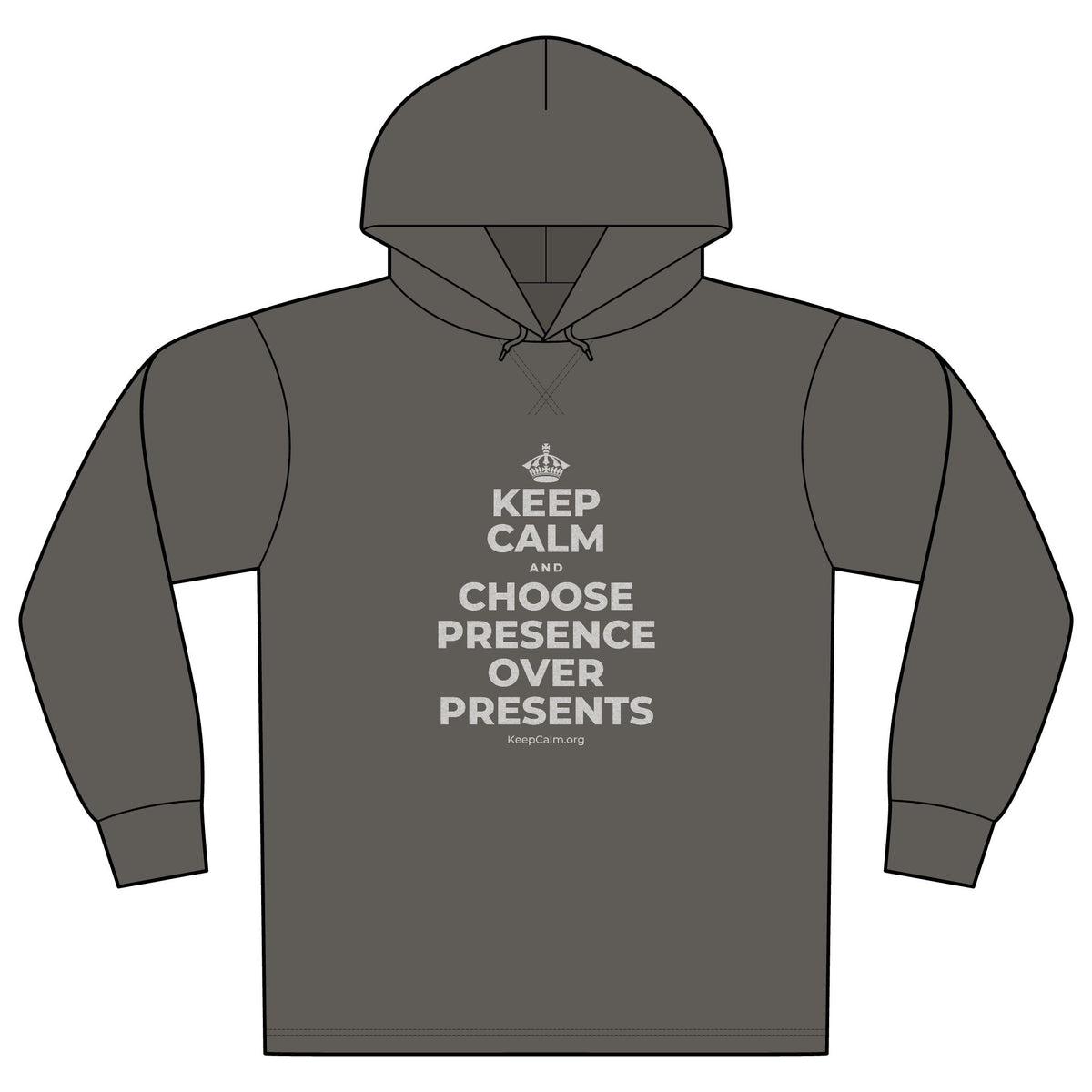 KEEP CALM AND CHOOSE PRESENCE OVER PRESENTS Organic Hoodie Tee