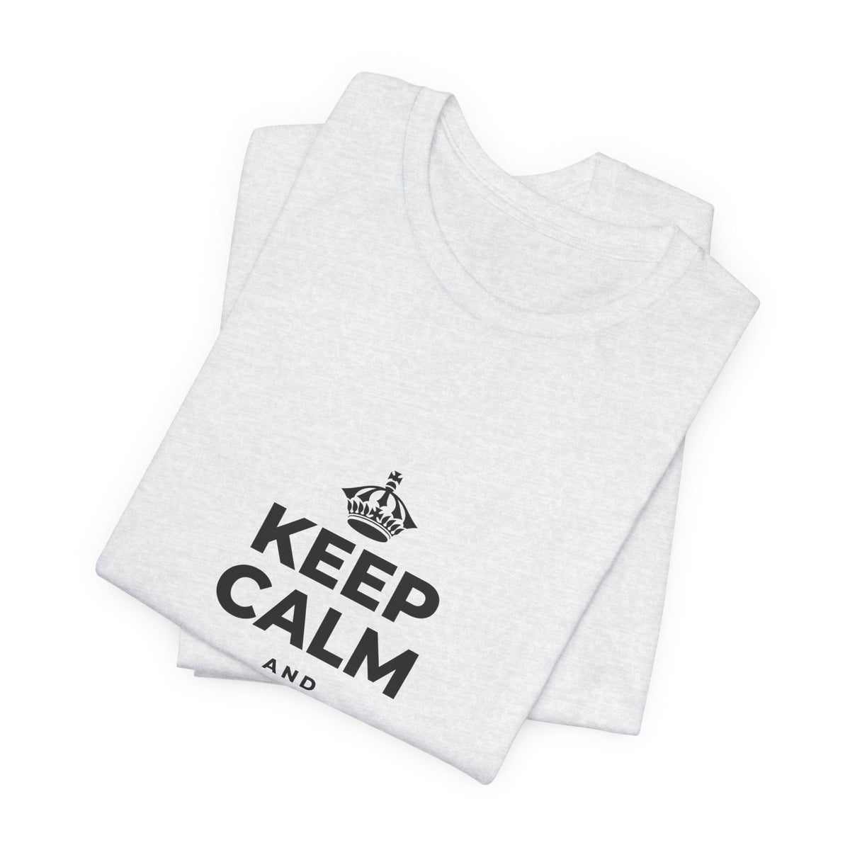 KEEP CALM AND CHASE GREATNESS T-Shirt (Soft Cream–Heather Mauve)