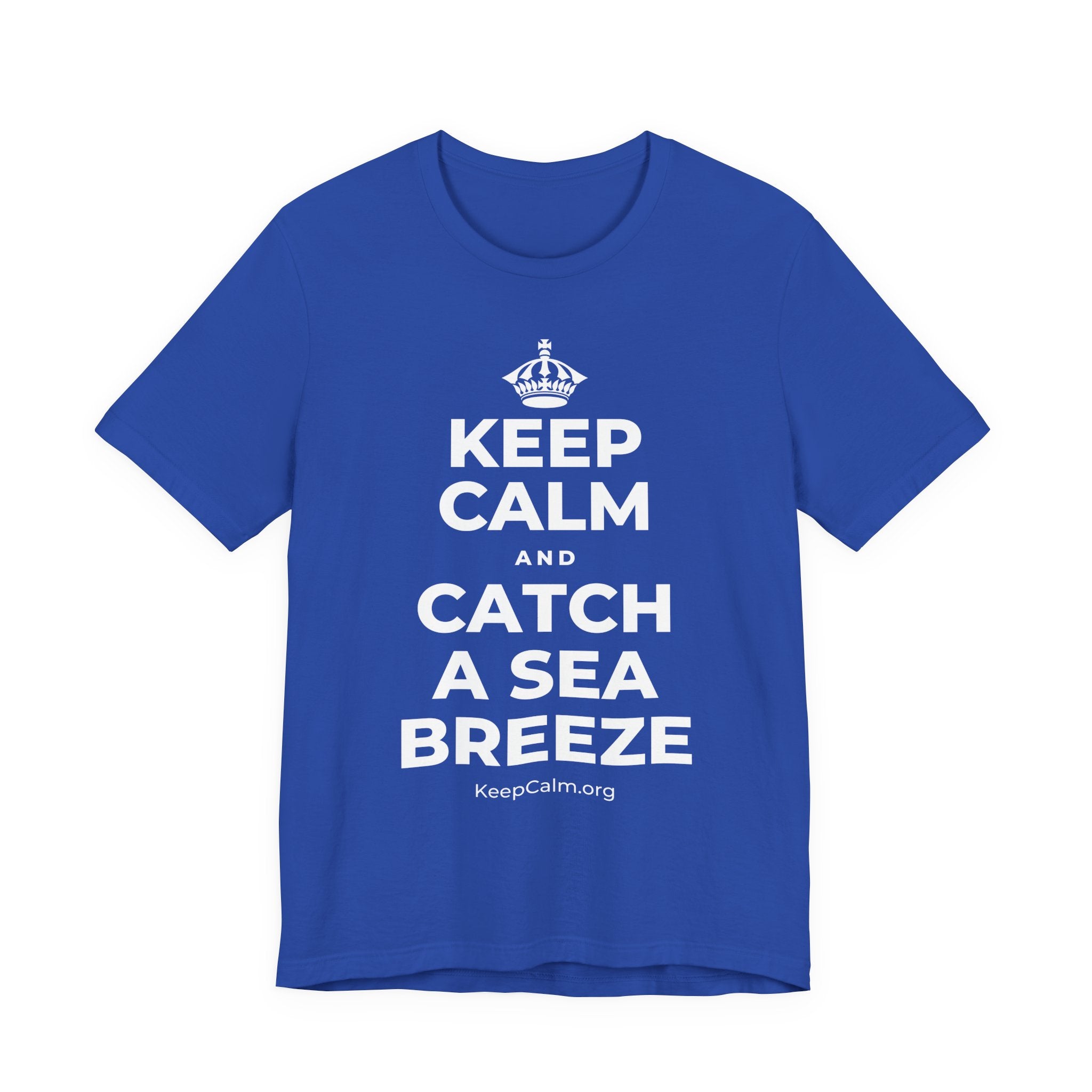KEEP CALM AND CATCH A SEA BREEZE T-Shirt (Soft Cream–Heather Mauve)