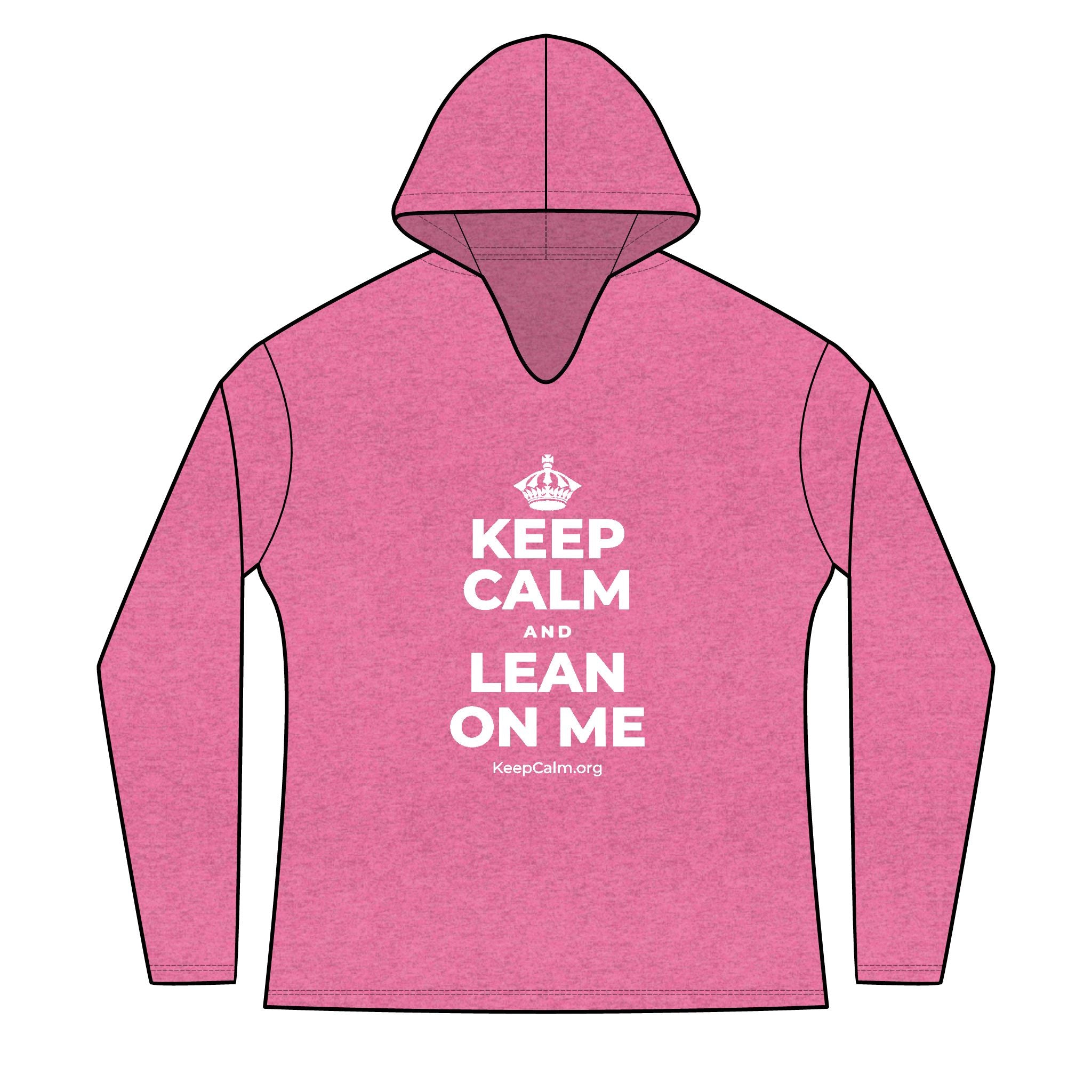 KEEP CALM AND LEAN ON ME Women's Long Sleeve Hoodie