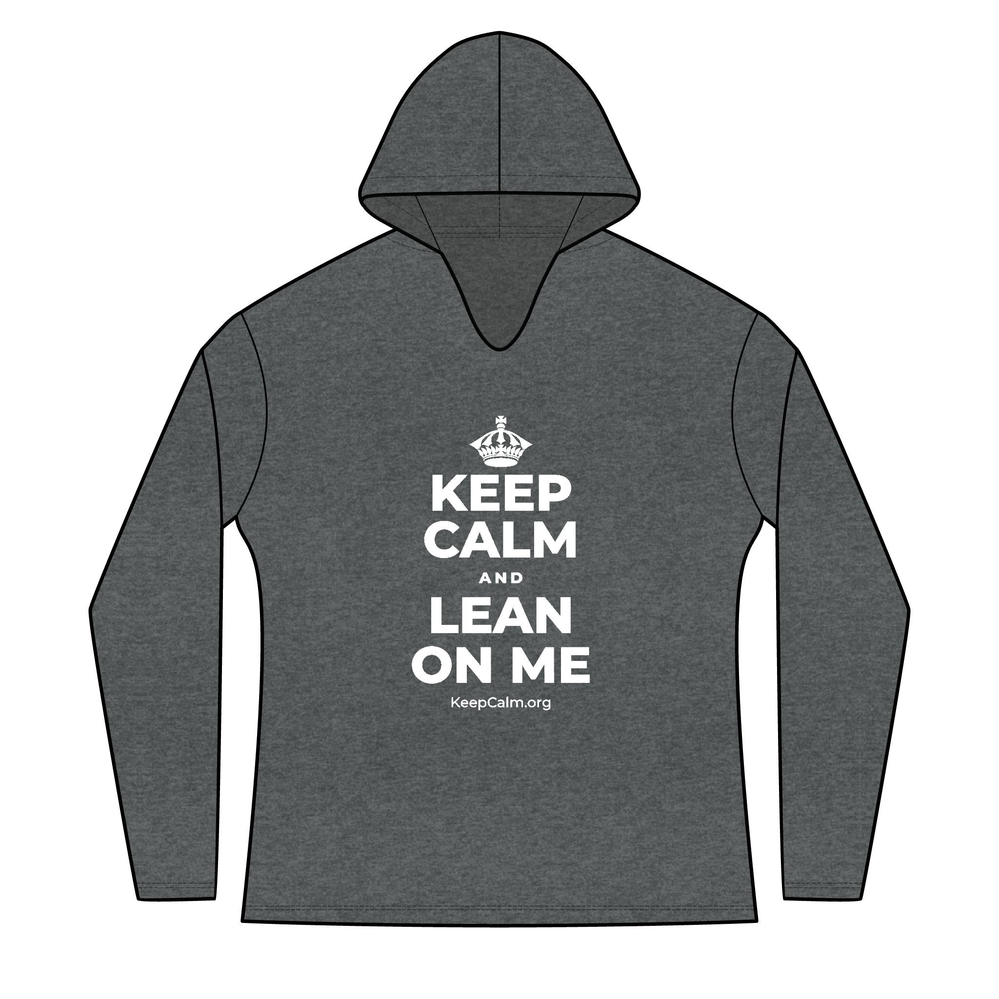 KEEP CALM AND LEAN ON ME Women's Long Sleeve Hoodie