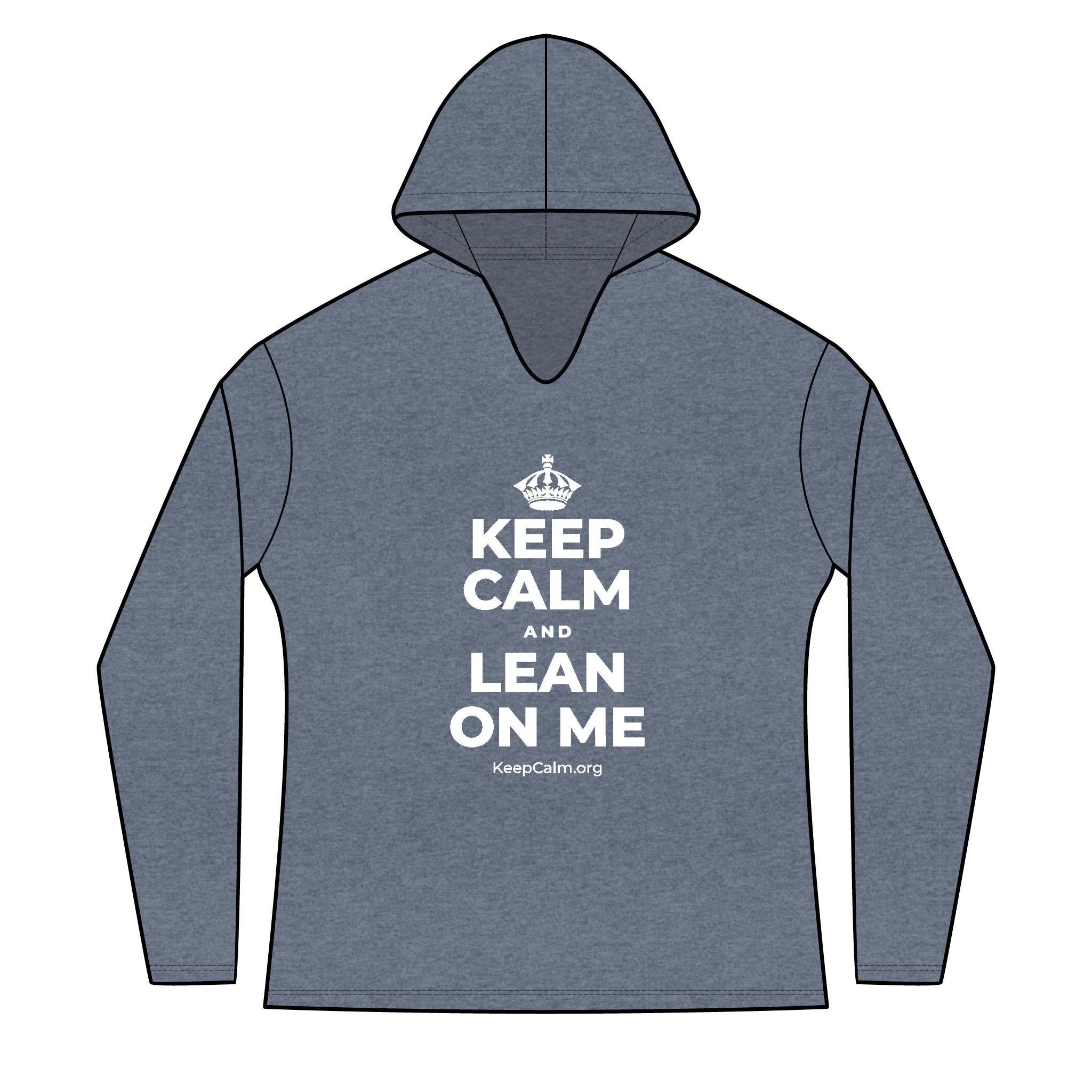 KEEP CALM AND LEAN ON ME Women's Long Sleeve Hoodie