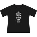 KEEP CALM AND OWN THE WIN Women's Raglan Tee