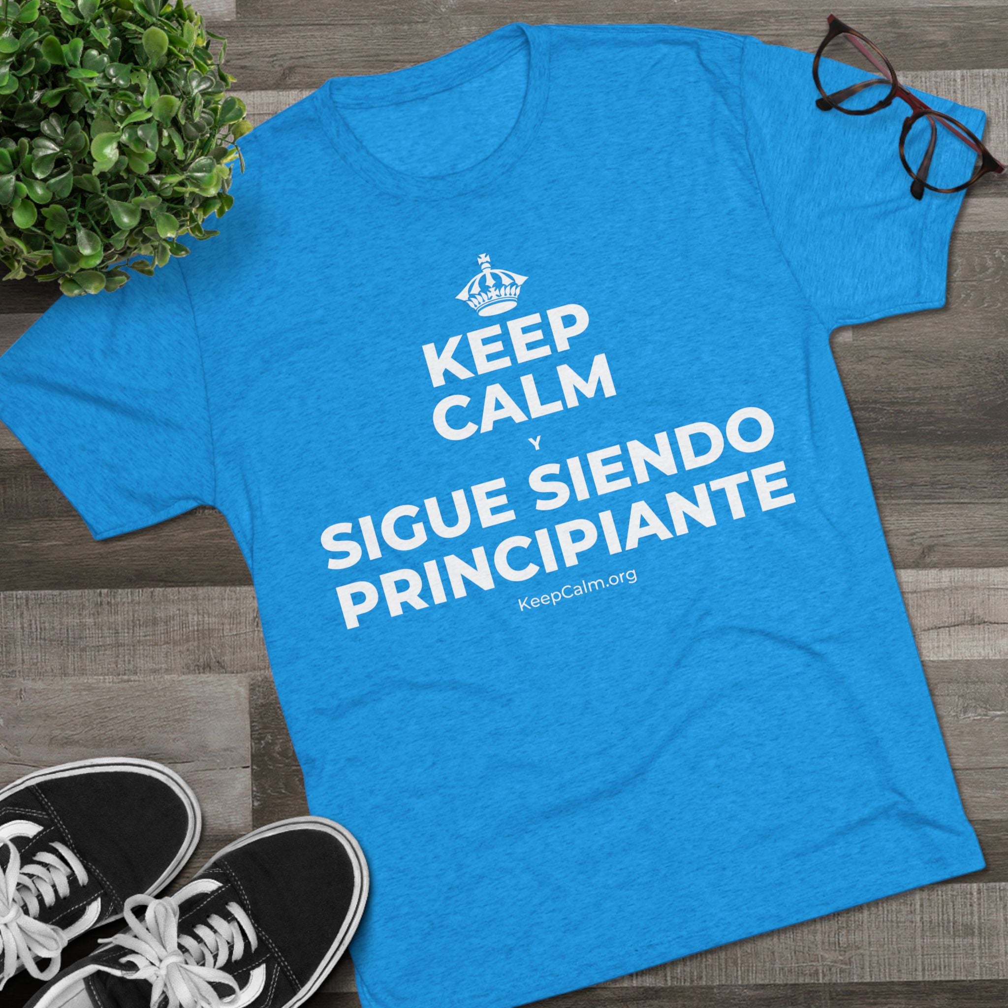 KEEP CALM Y SIGUE SIENDO PRINCIPIANTE Tri-Blend Tee