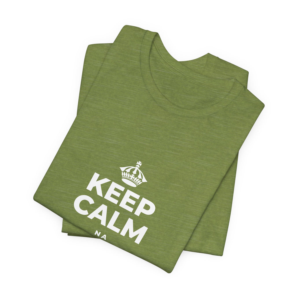 KEEP CALM NA METAMETA KIDOGO T-Shirt (Baby Blue–Silver)