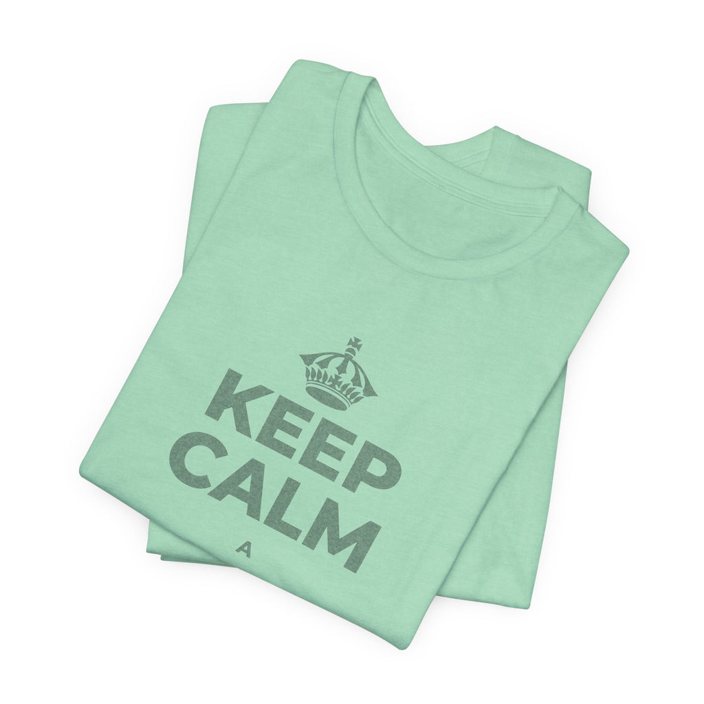 KEEP CALM A ʻAPO I KA MĀLIE T-Shirt (Baby Blue–Silver)