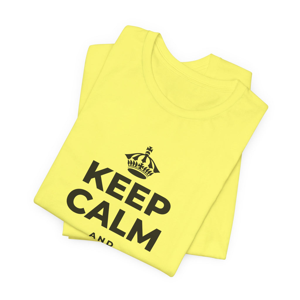 KEEP CALM AND STAY WITH ME T-Shirt (Soft Cream–Heather Mauve)