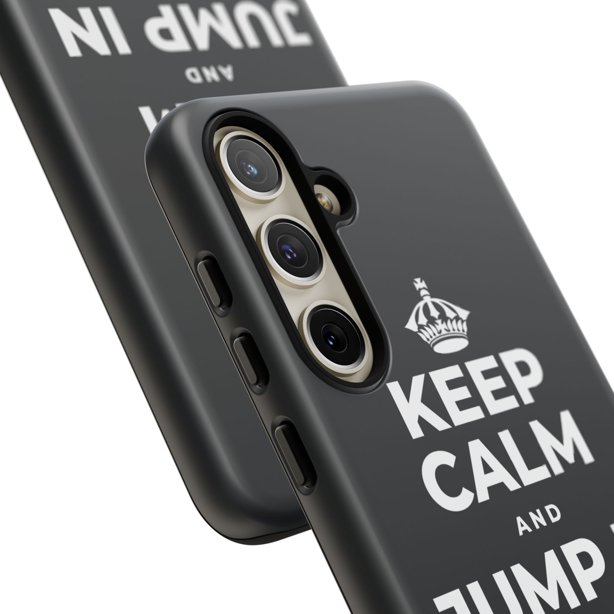KEEP CALM AND JUMP IN A PUDDLE Phone Case (Dark)