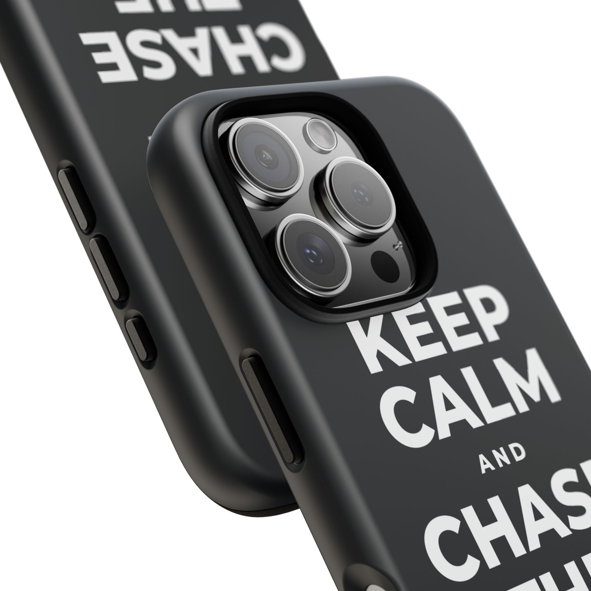 KEEP CALM AND CHASE THE LONG DAYS Phone Case (Dark)