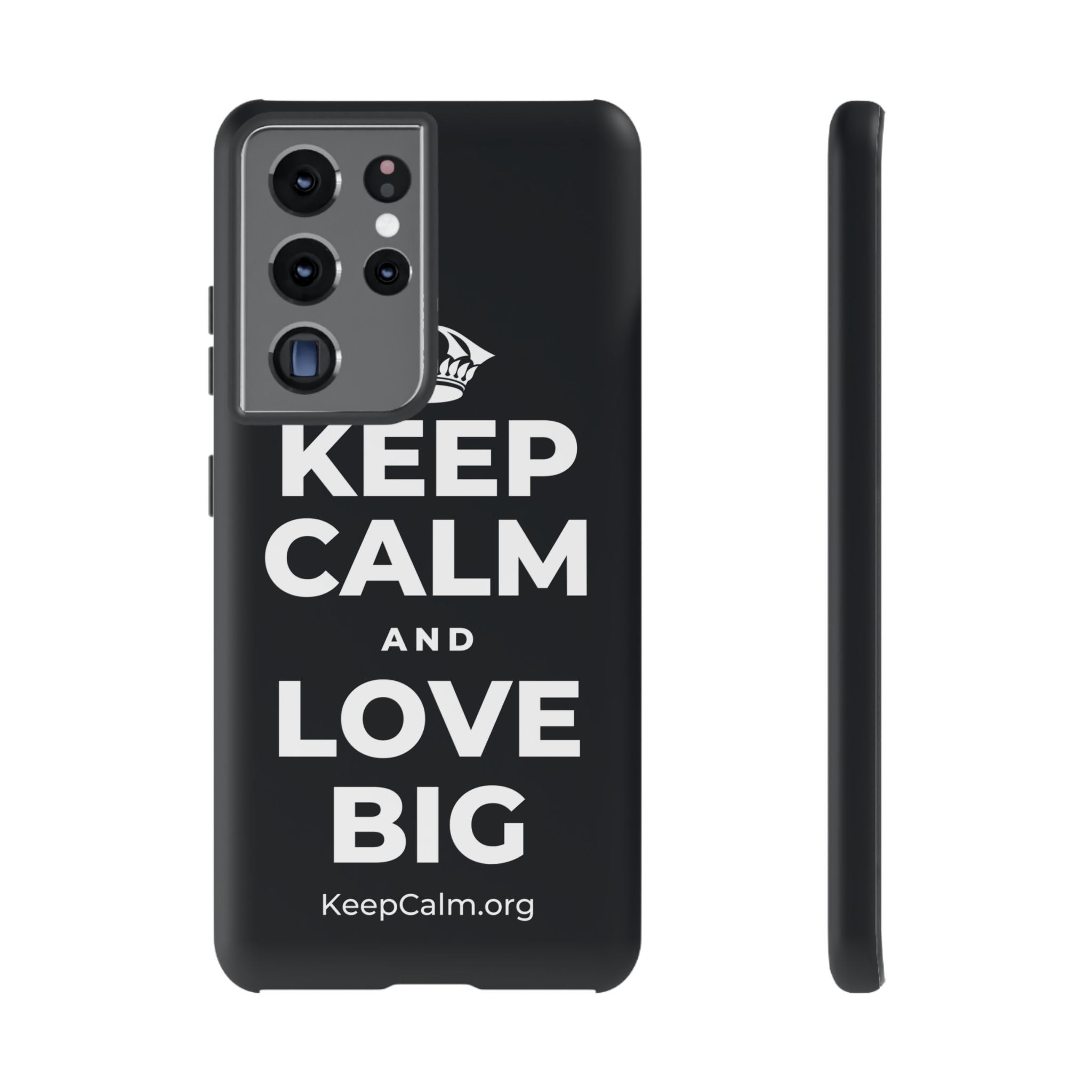 KEEP CALM AND LOVE BIG Phone Case (Dark)