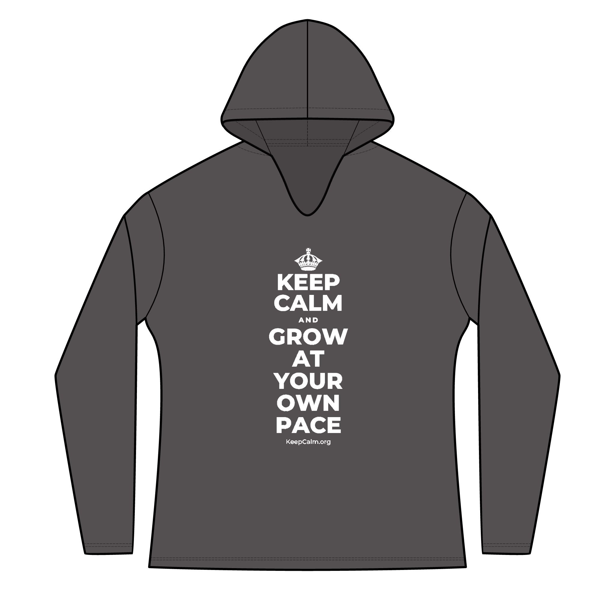 KEEP CALM AND GROW AT YOUR OWN PACE Women's Long Sleeve Hoodie