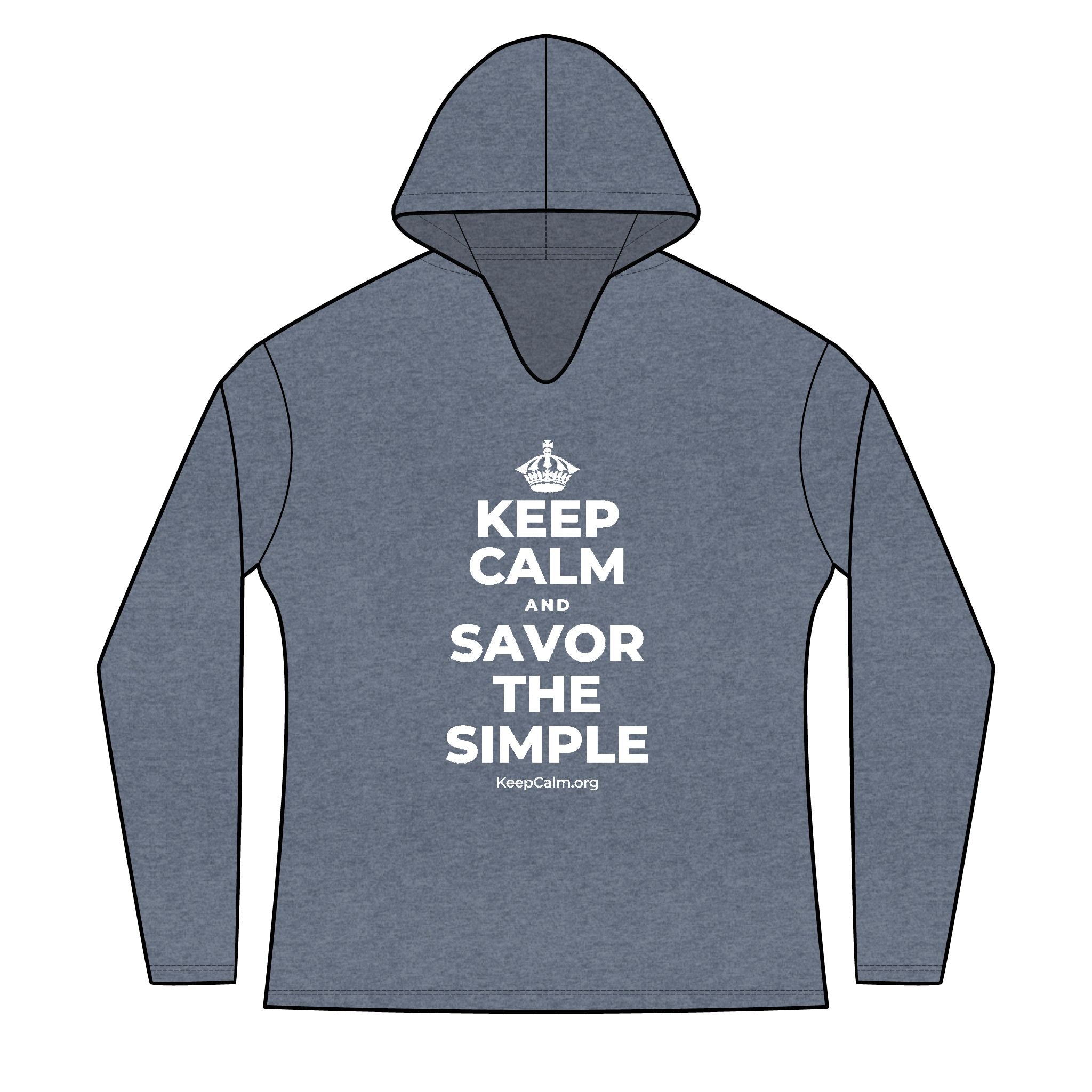 KEEP CALM AND SAVOR THE SIMPLE Women's Long Sleeve Hoodie