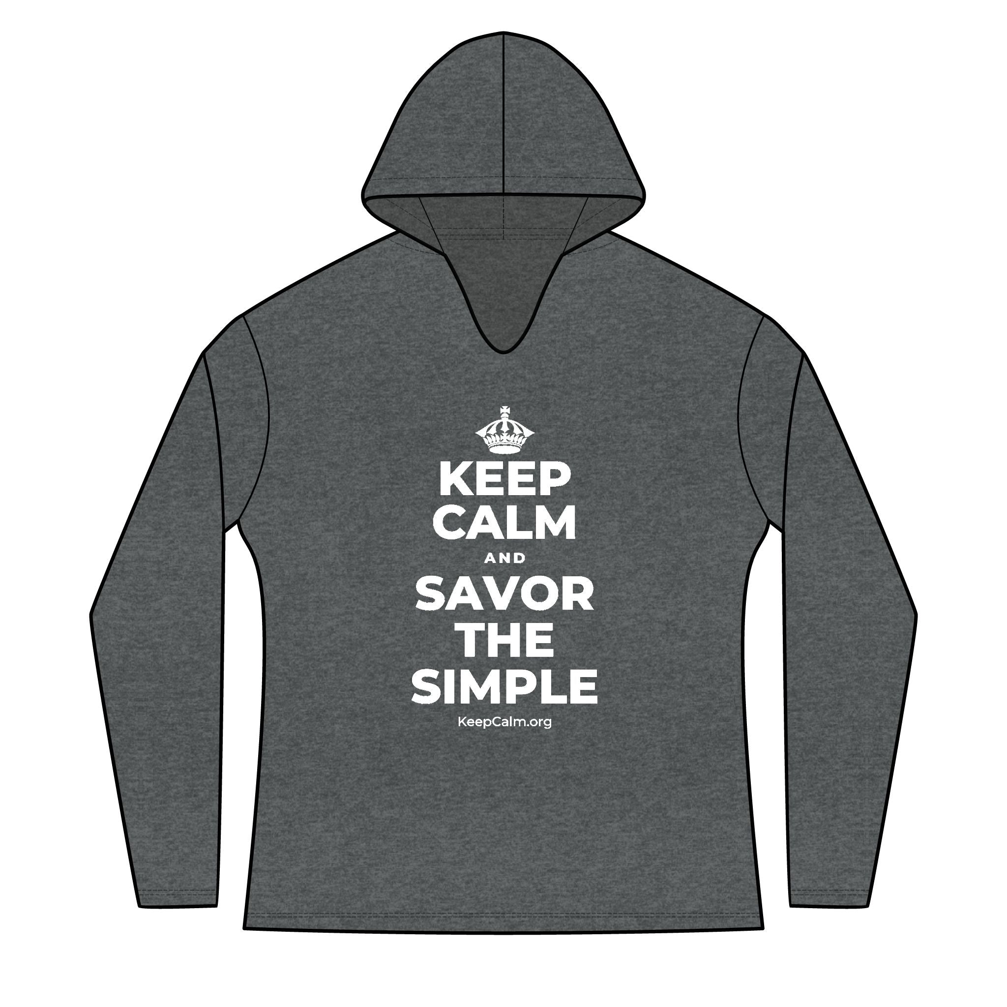KEEP CALM AND SAVOR THE SIMPLE Women's Long Sleeve Hoodie
