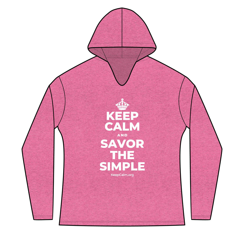 KEEP CALM AND SAVOR THE SIMPLE Women's Long Sleeve Hoodie