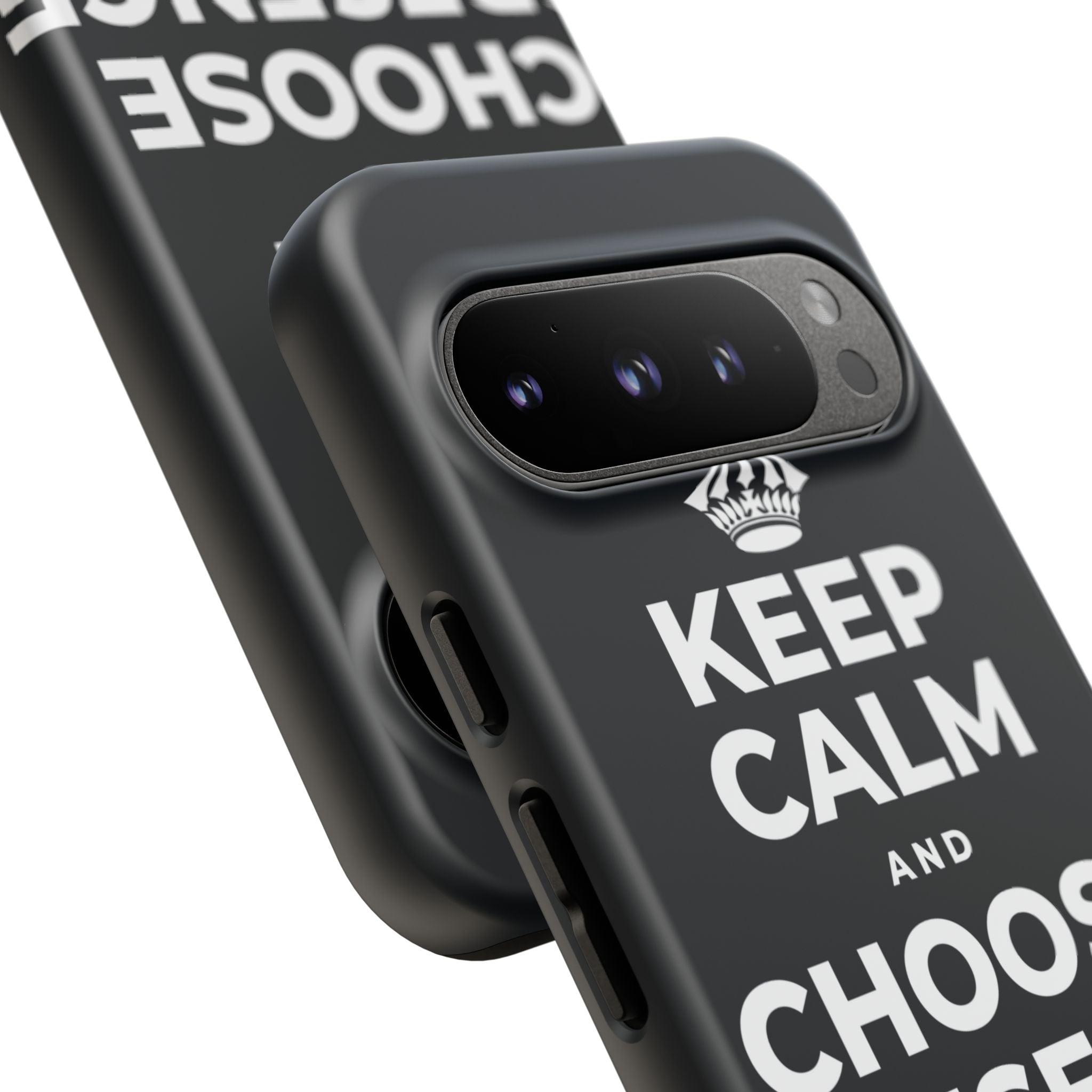 KEEP CALM AND CHOOSE PRESENCE OVER PRESENTS Phone Case (Dark)