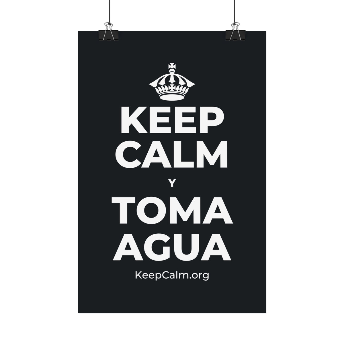 KEEP CALM Y TOMA AGUA Satin Poster (Dark)