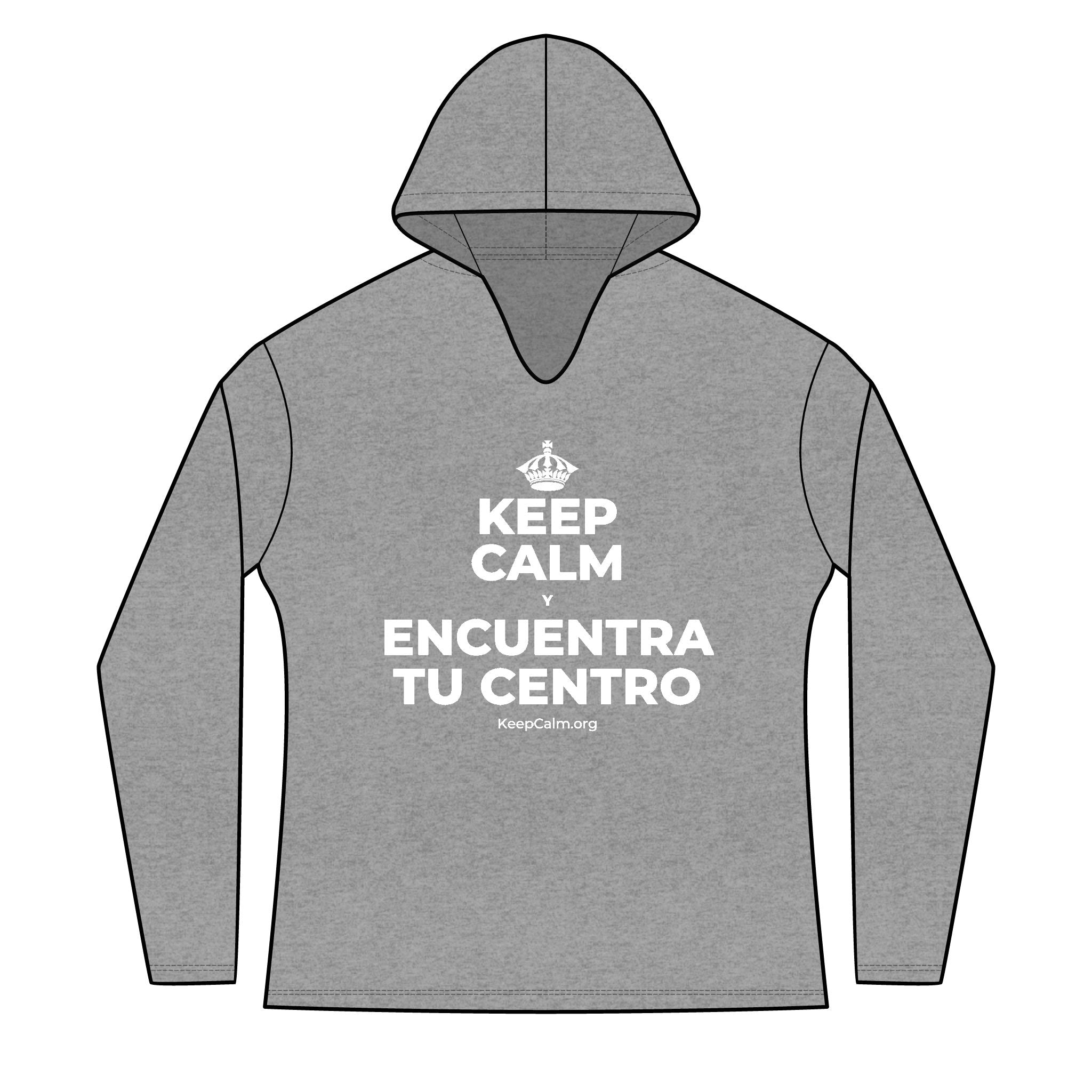 KEEP CALM Y ENCUENTRA TU CENTRO Women's Long Sleeve Hoodie
