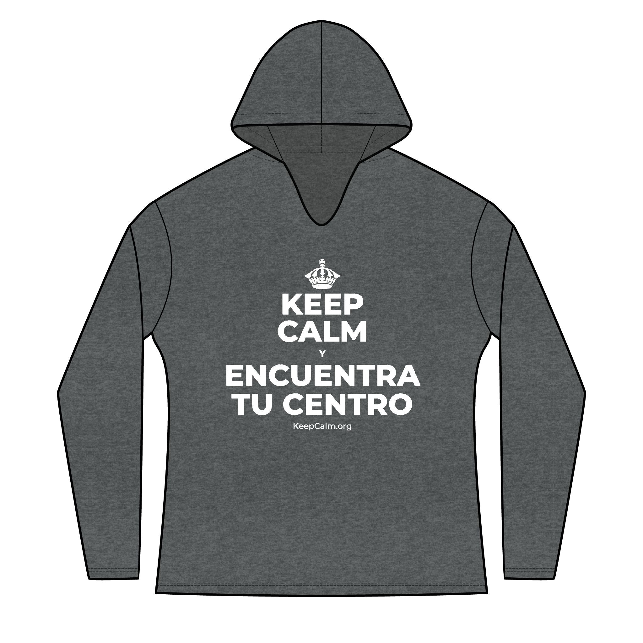 KEEP CALM Y ENCUENTRA TU CENTRO Women's Long Sleeve Hoodie