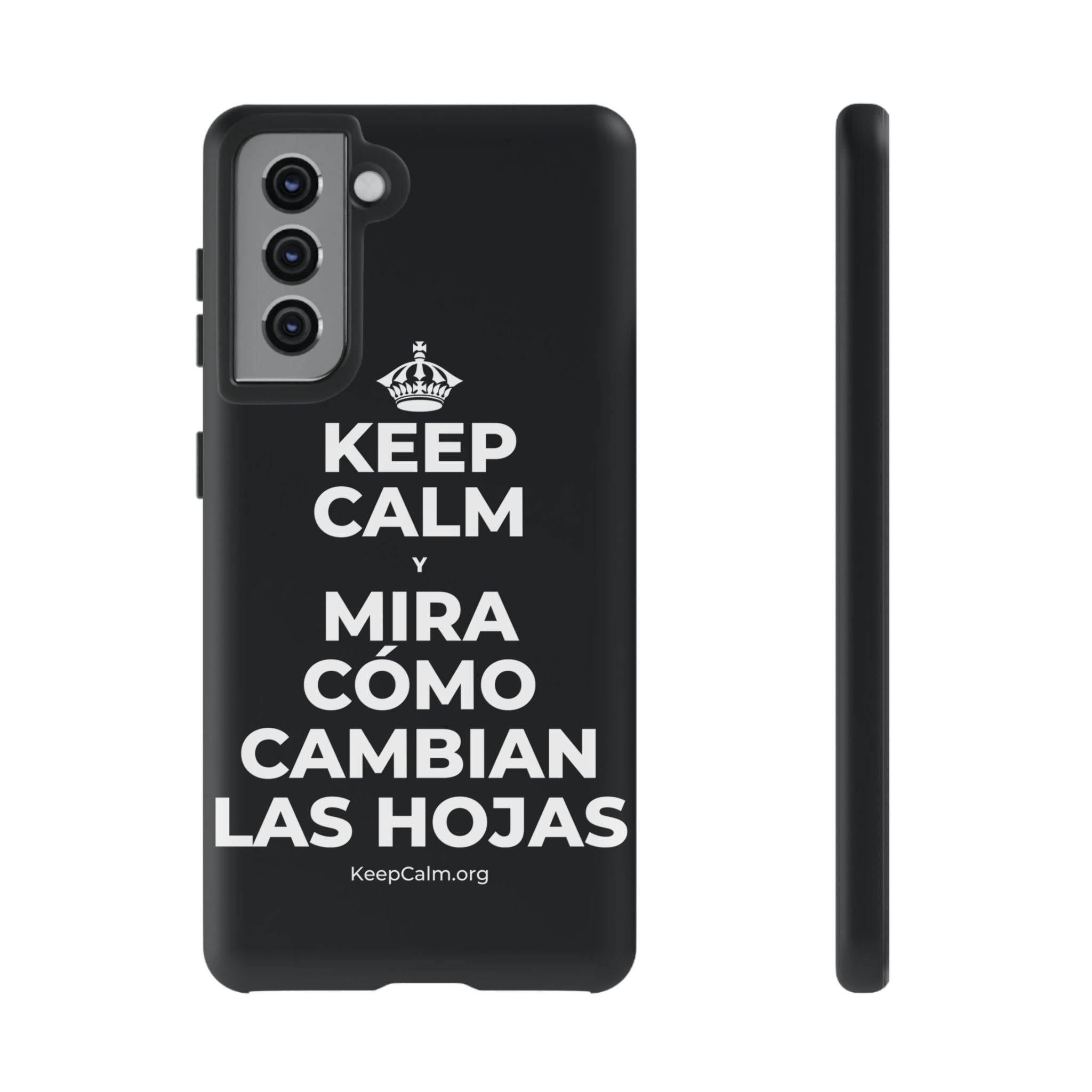 KEEP CALM Y MIRA CÓMO CAMBIAN LAS HOJAS Phone Case (Dark)
