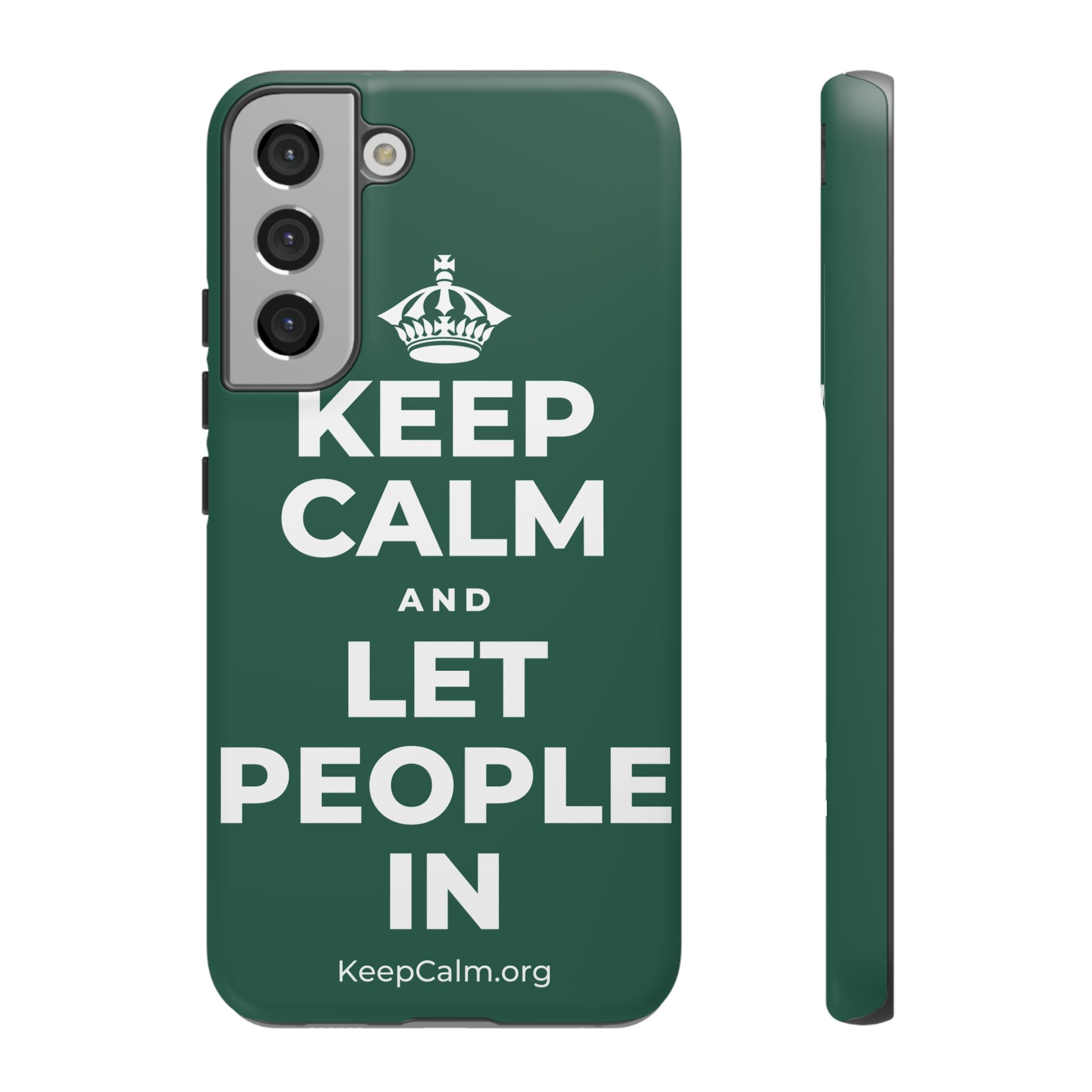 KEEP CALM AND LET PEOPLE IN Phone Case
