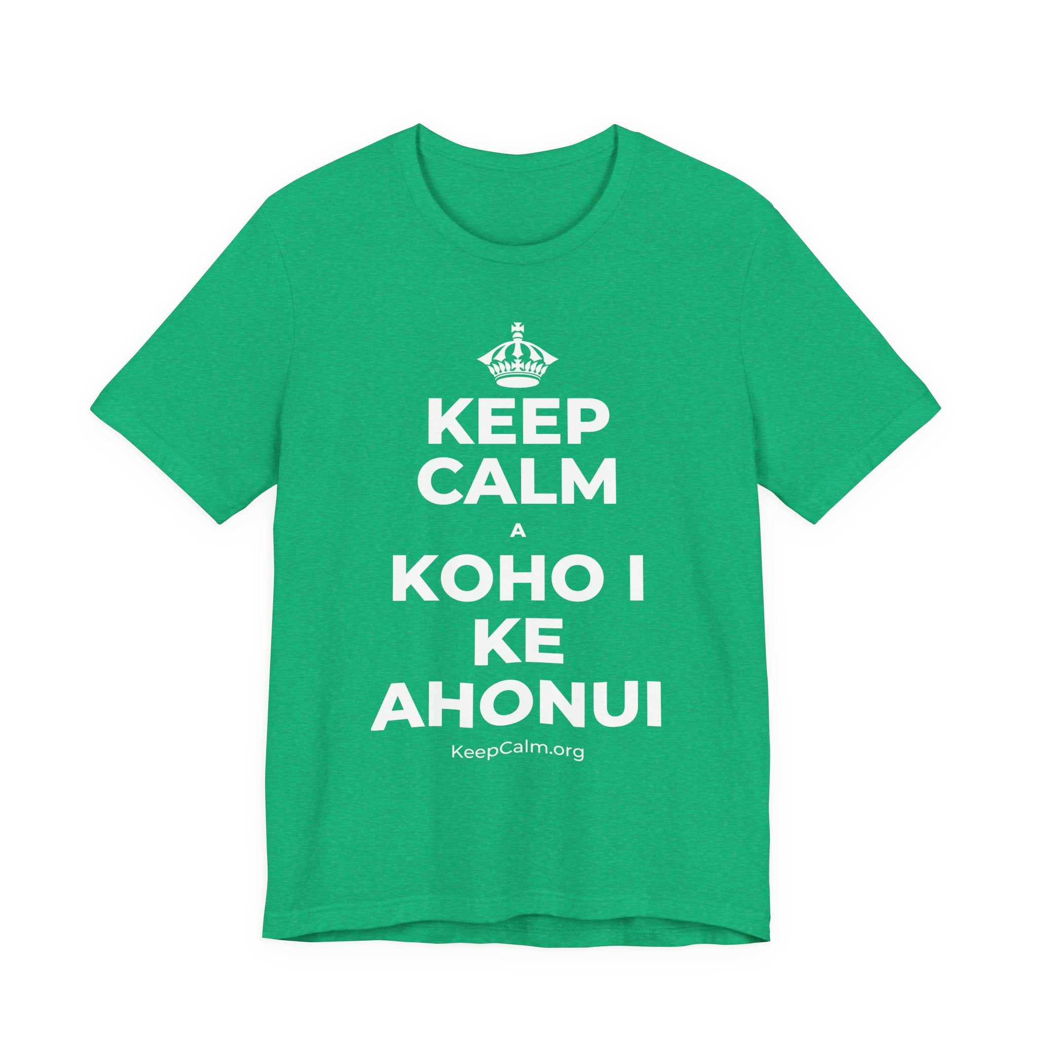 KEEP CALM A KOHO I KE AHONUI T-Shirt (Baby Blue–Silver)