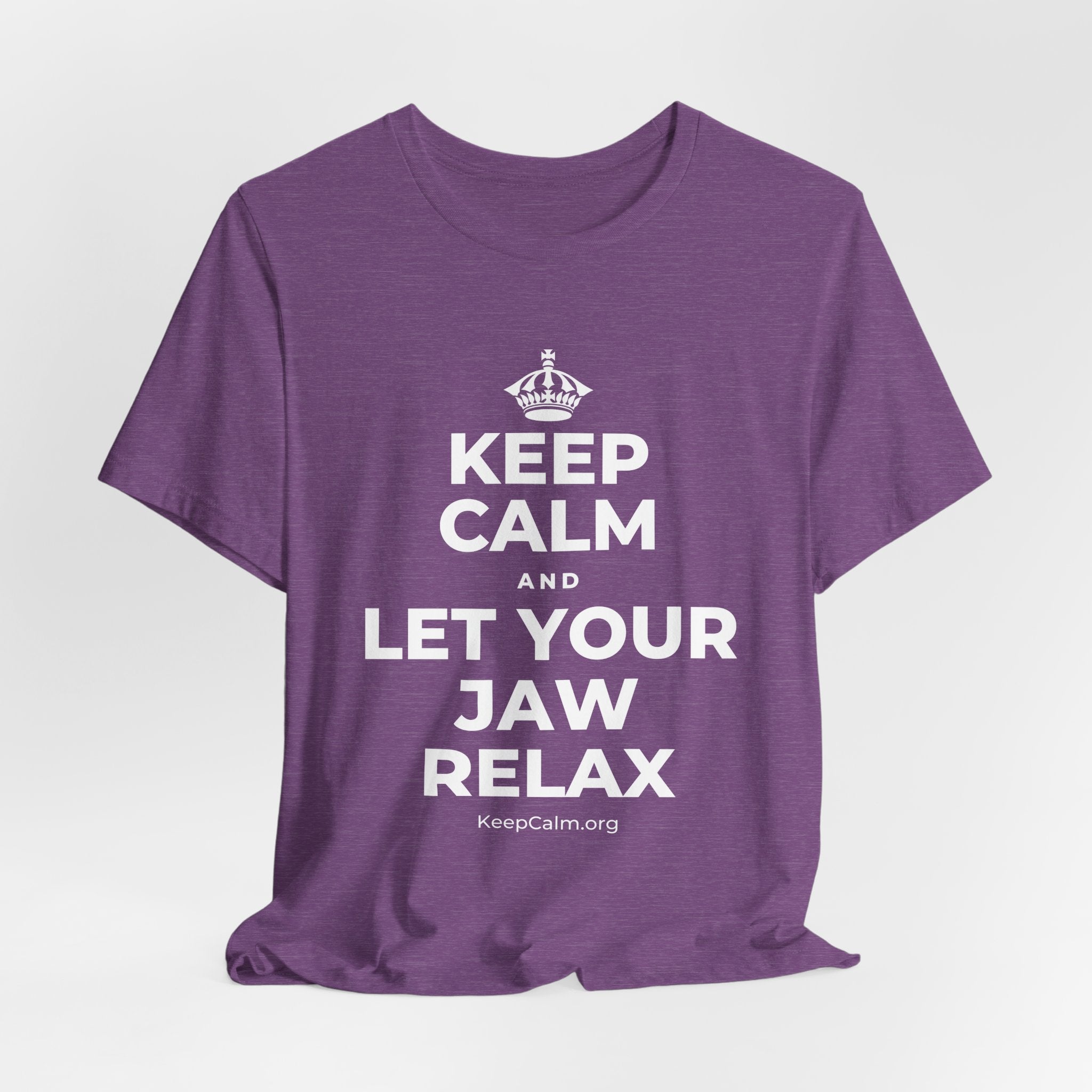 KEEP CALM AND LET YOUR JAW RELAX T-Shirt (Baby Blue–Silver)