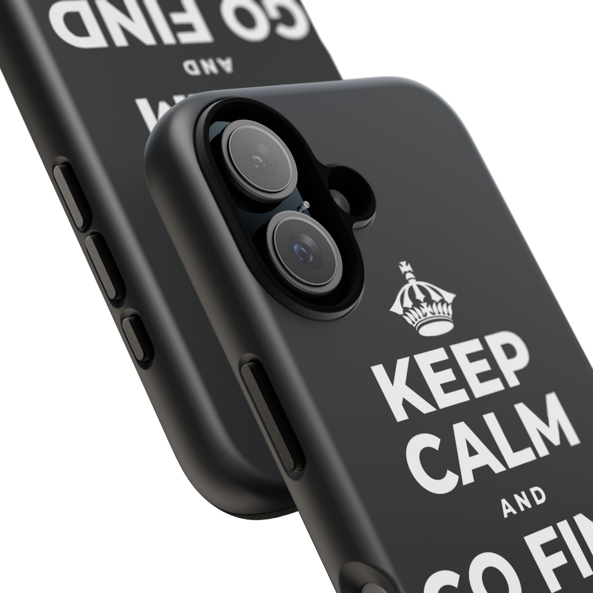 KEEP CALM AND GO FIND NEW SOUNDS Phone Case (Dark)
