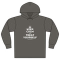 KEEP CALM AND TREAT YOURSELF Organic Hoodie Tee