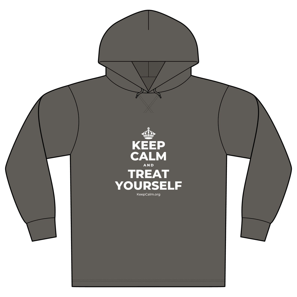 KEEP CALM AND TREAT YOURSELF Organic Hoodie Tee