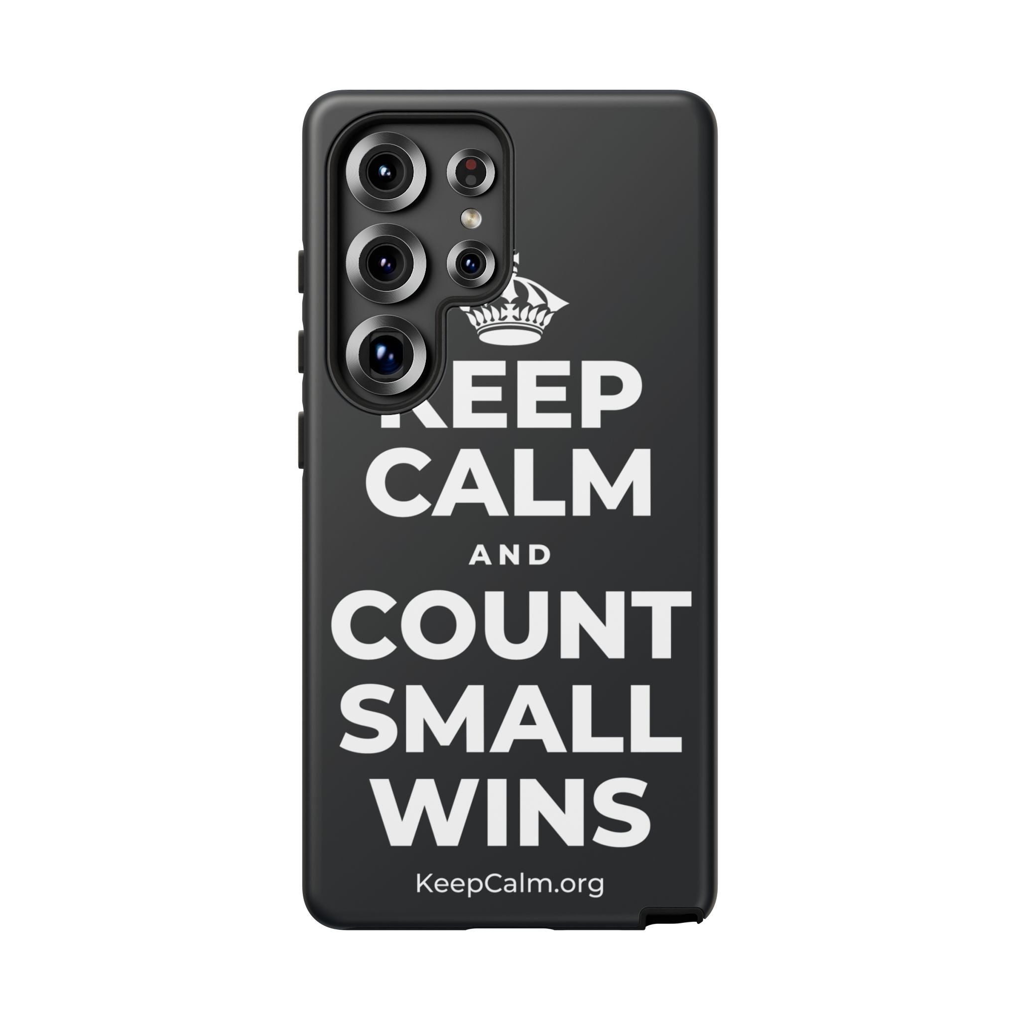 KEEP CALM AND COUNT SMALL WINS Phone Case (Dark)