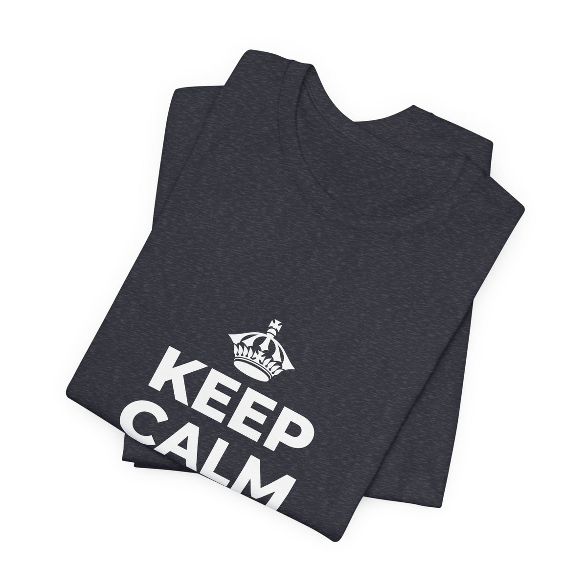 KEEP CALM AND BREATHE T-Shirt (White–Asphalt)