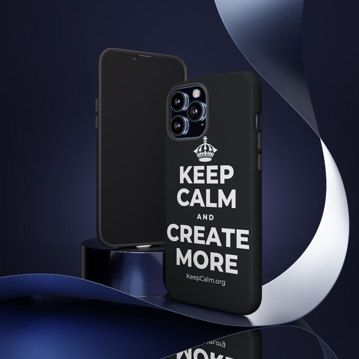 KEEP CALM AND CREATE MORE Phone Case (Dark)