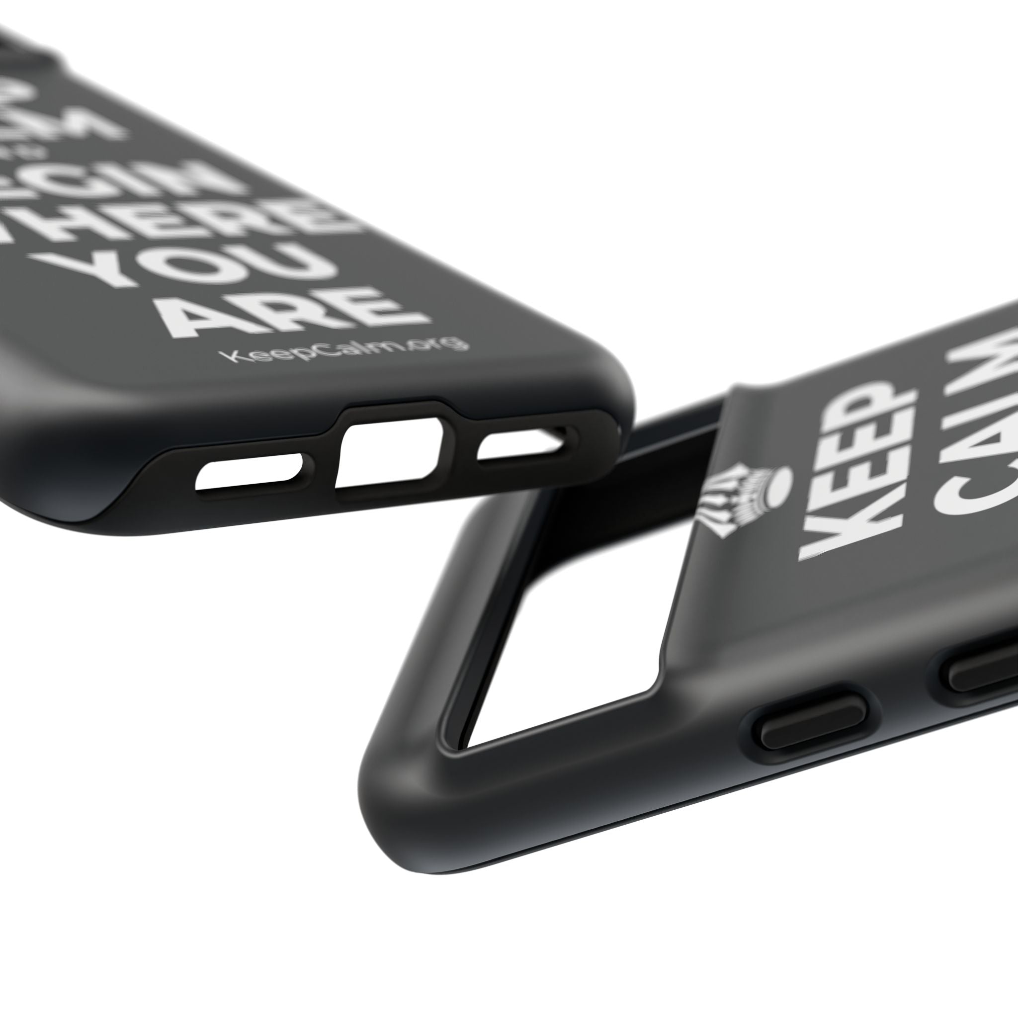 KEEP CALM AND BEGIN WHERE YOU ARE Phone Case (Dark)