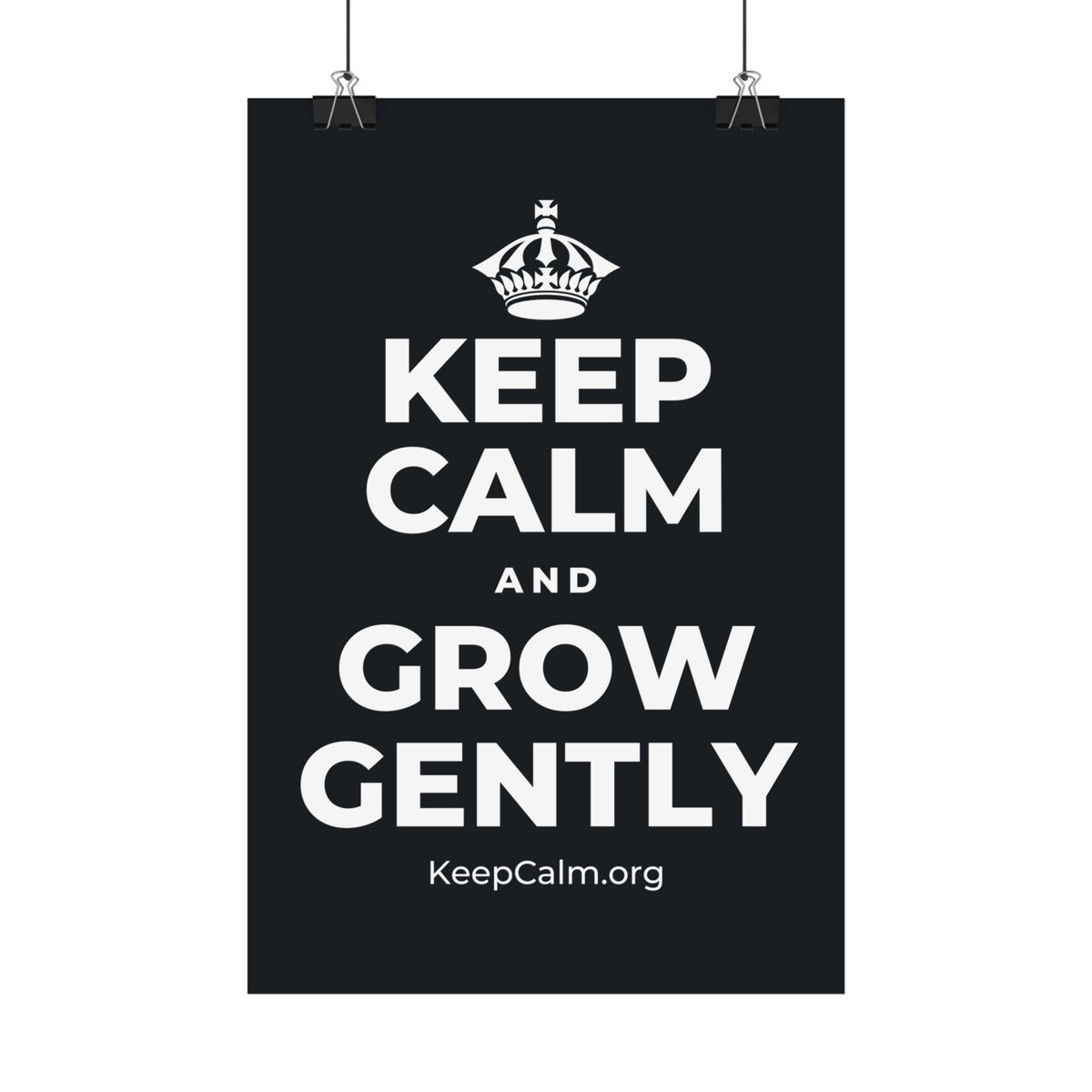 KEEP CALM AND GROW GENTLY Satin Poster (Dark)