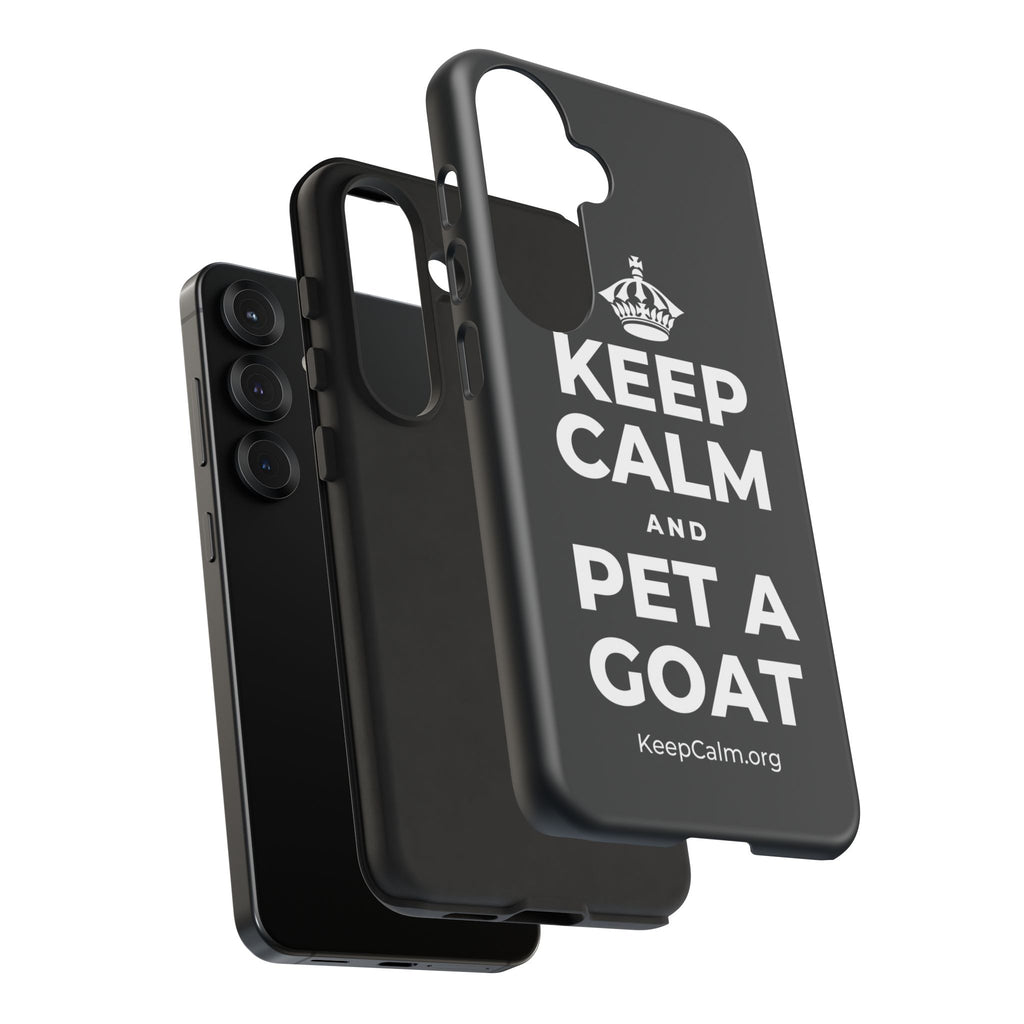 KEEP CALM AND PET A GOAT Phone Case (Dark)