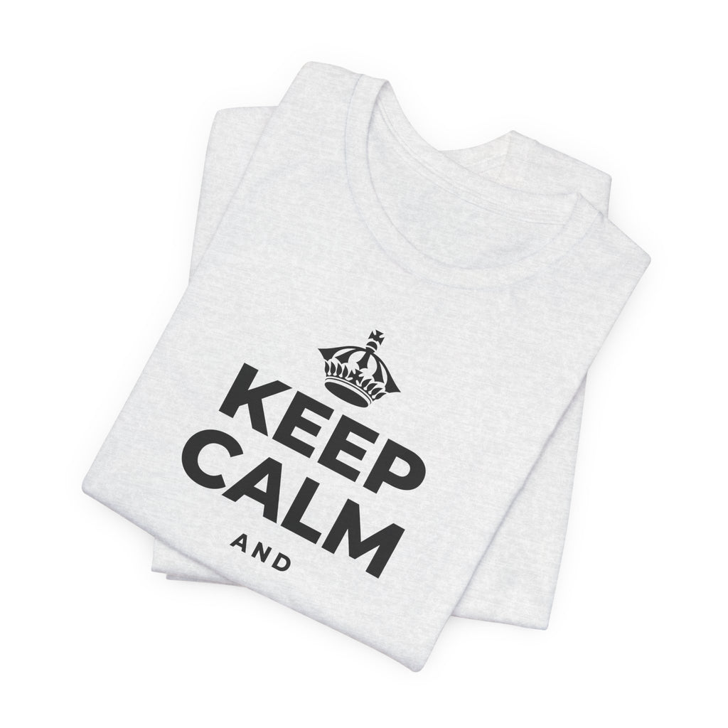 KEEP CALM AND احمِ سلامك T-Shirt (Soft Cream–Heather Mauve)
