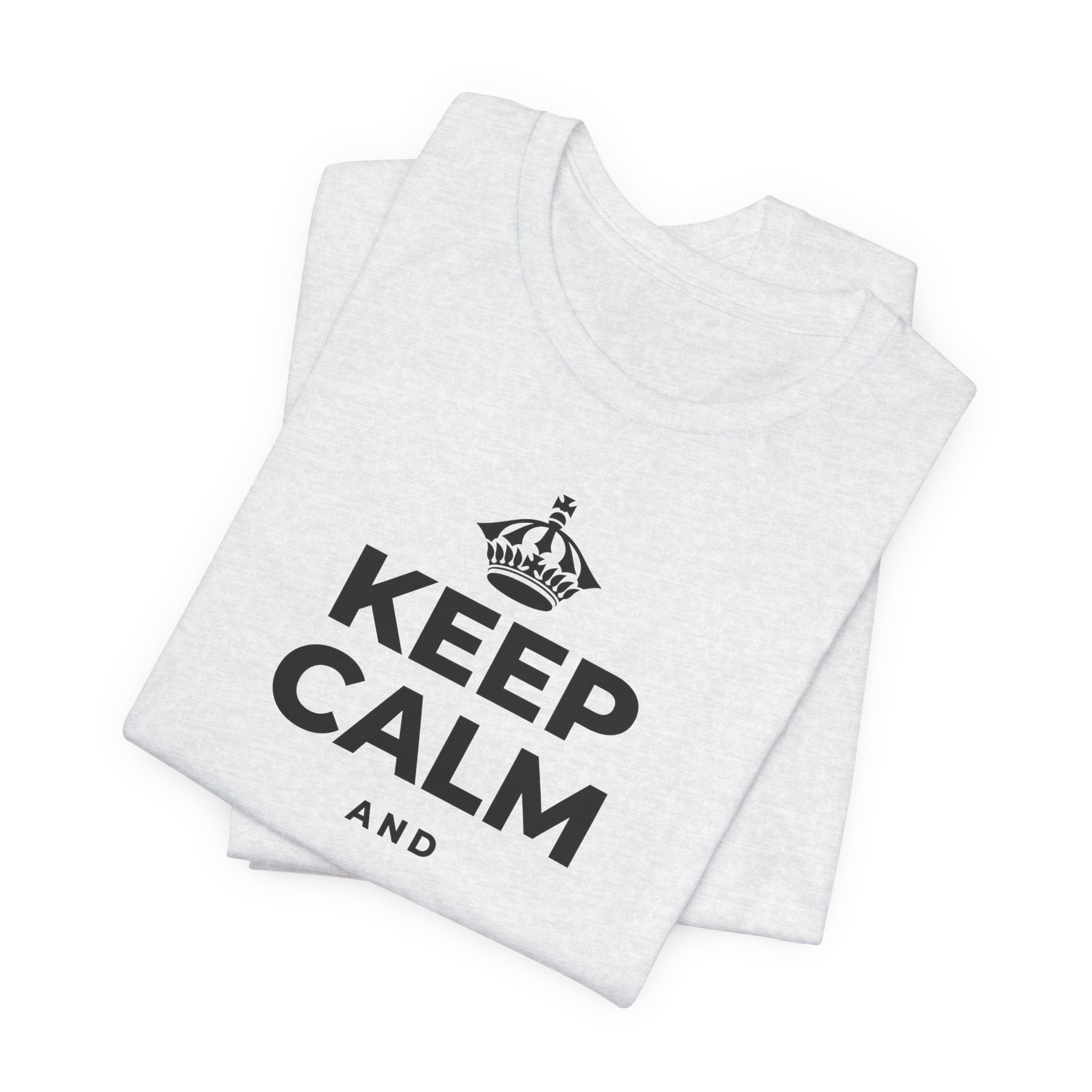 KEEP CALM AND احمِ سلامك T-Shirt (Soft Cream–Heather Mauve)