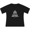KEEP CALM Y PRENDE UNA VELA Women's Raglan Tee