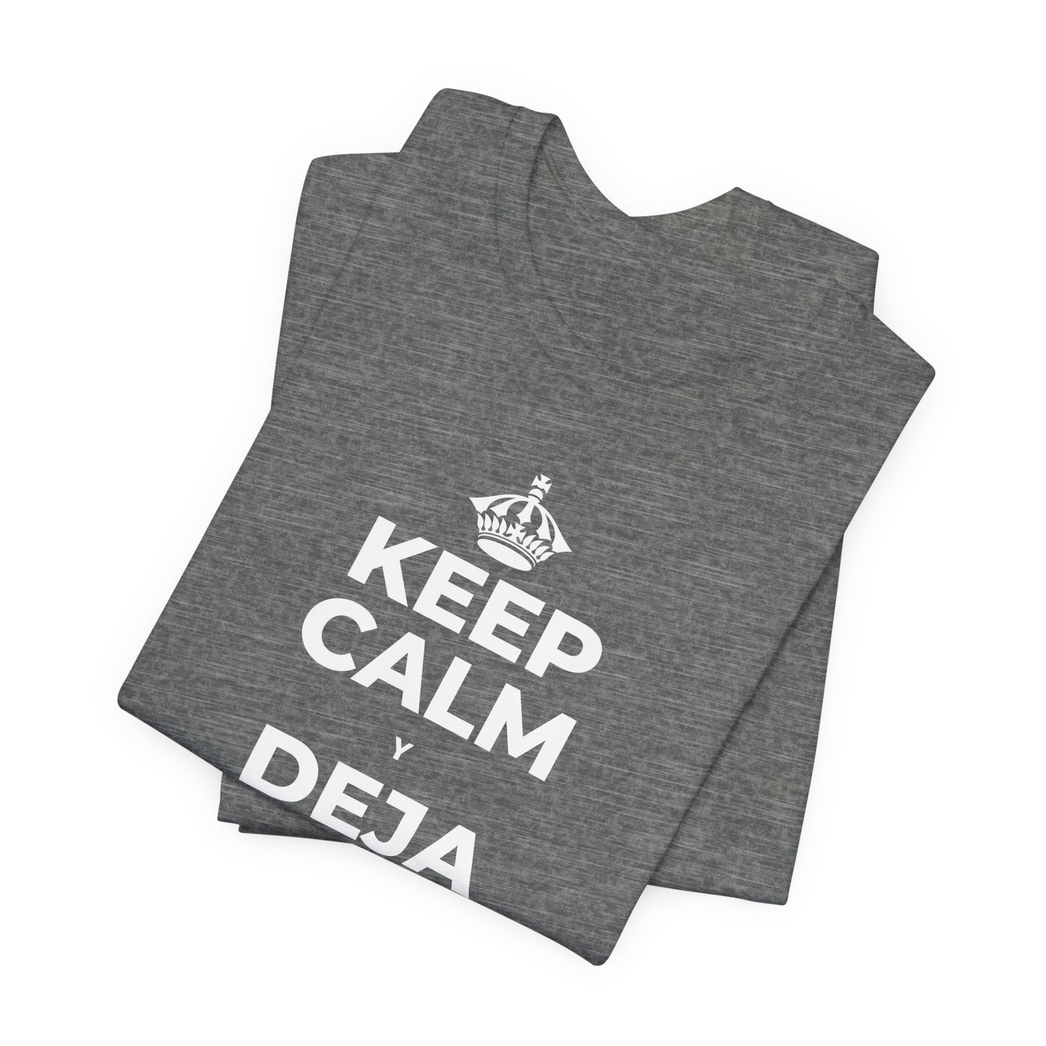 KEEP CALM Y DEJA QUE SE ENFRÍE T-Shirt (Baby Blue–Silver)