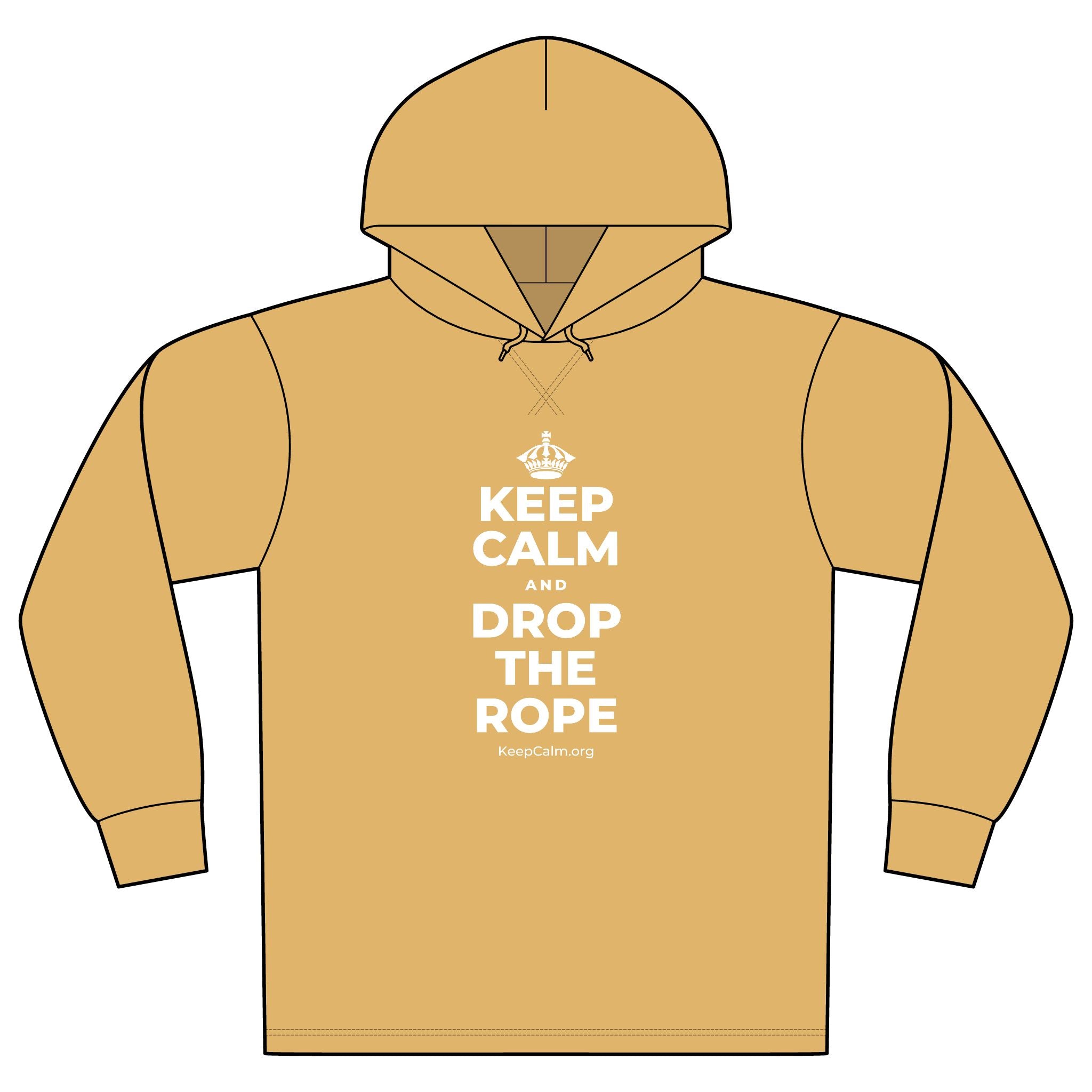 KEEP CALM AND DROP THE ROPE Organic Hoodie Tee