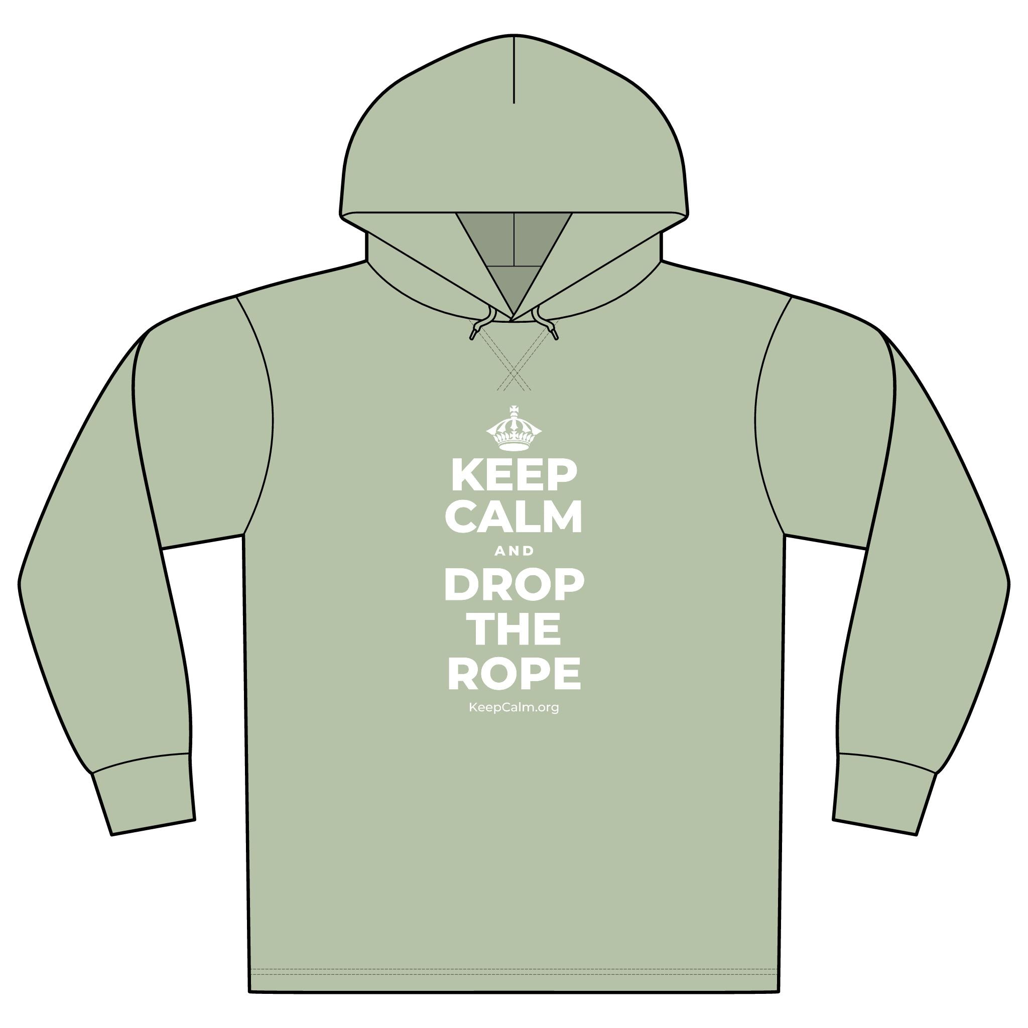 KEEP CALM AND DROP THE ROPE Organic Hoodie Tee